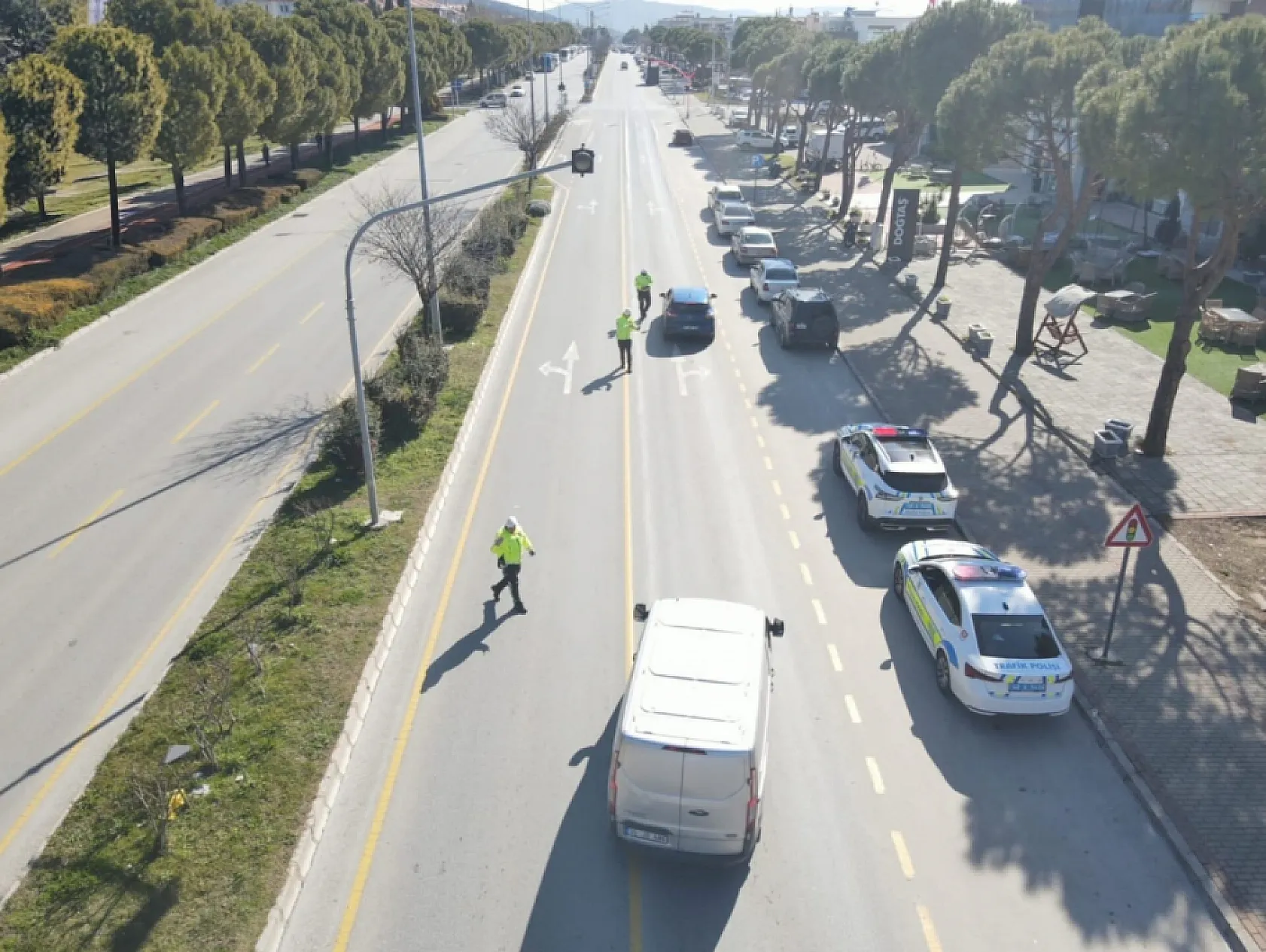 Muğla'da drone destekli trafik denetimi