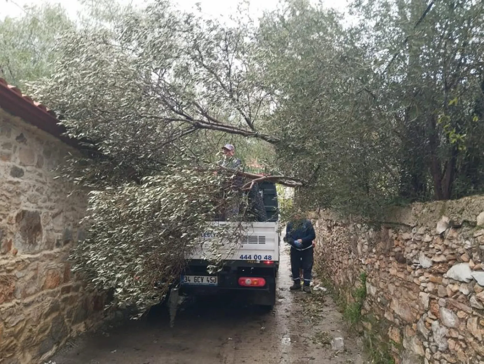 Bodrum'da fırtına etkili oldu