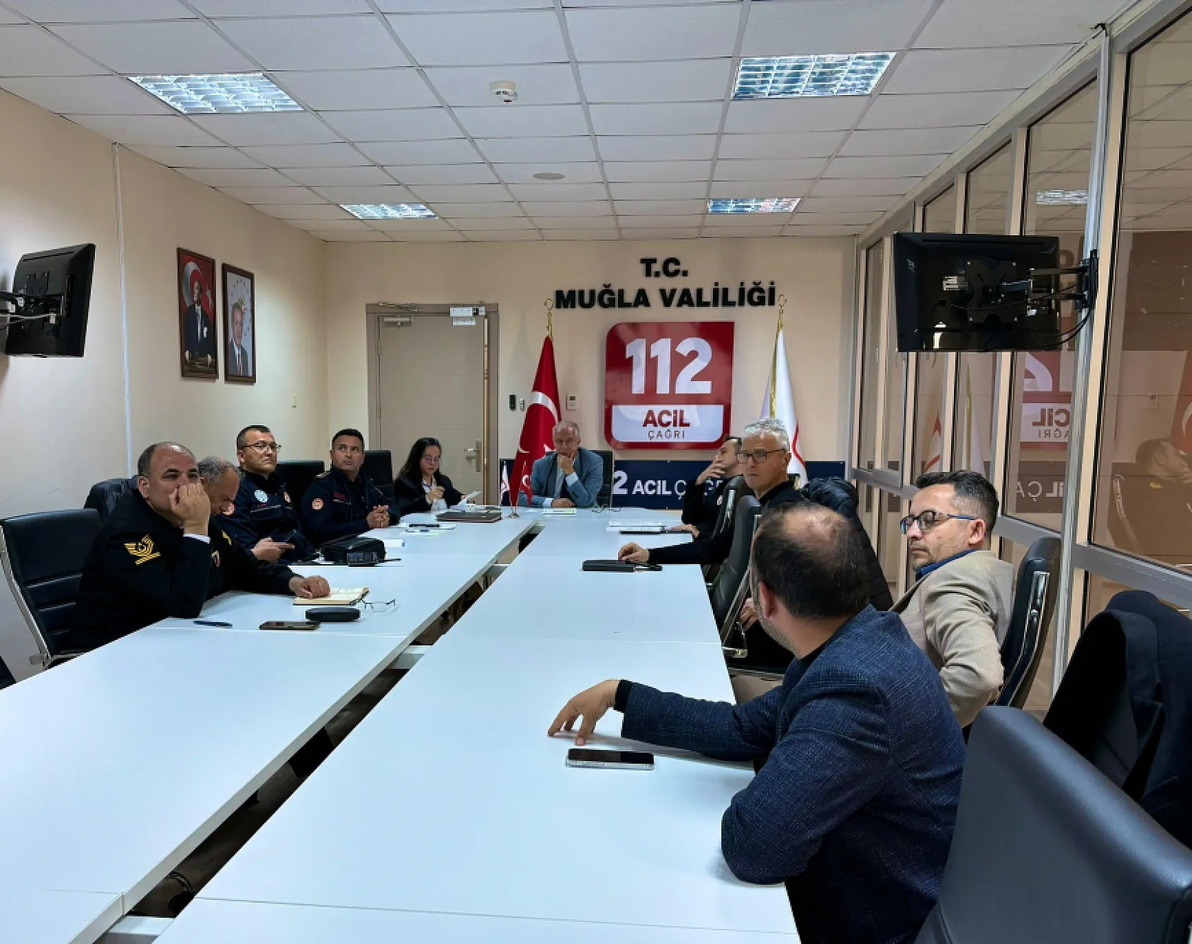 Muğla 112 Acil Çağrı Merkezi'nde Ramazan Bayramı tedbirleri görüşüldü