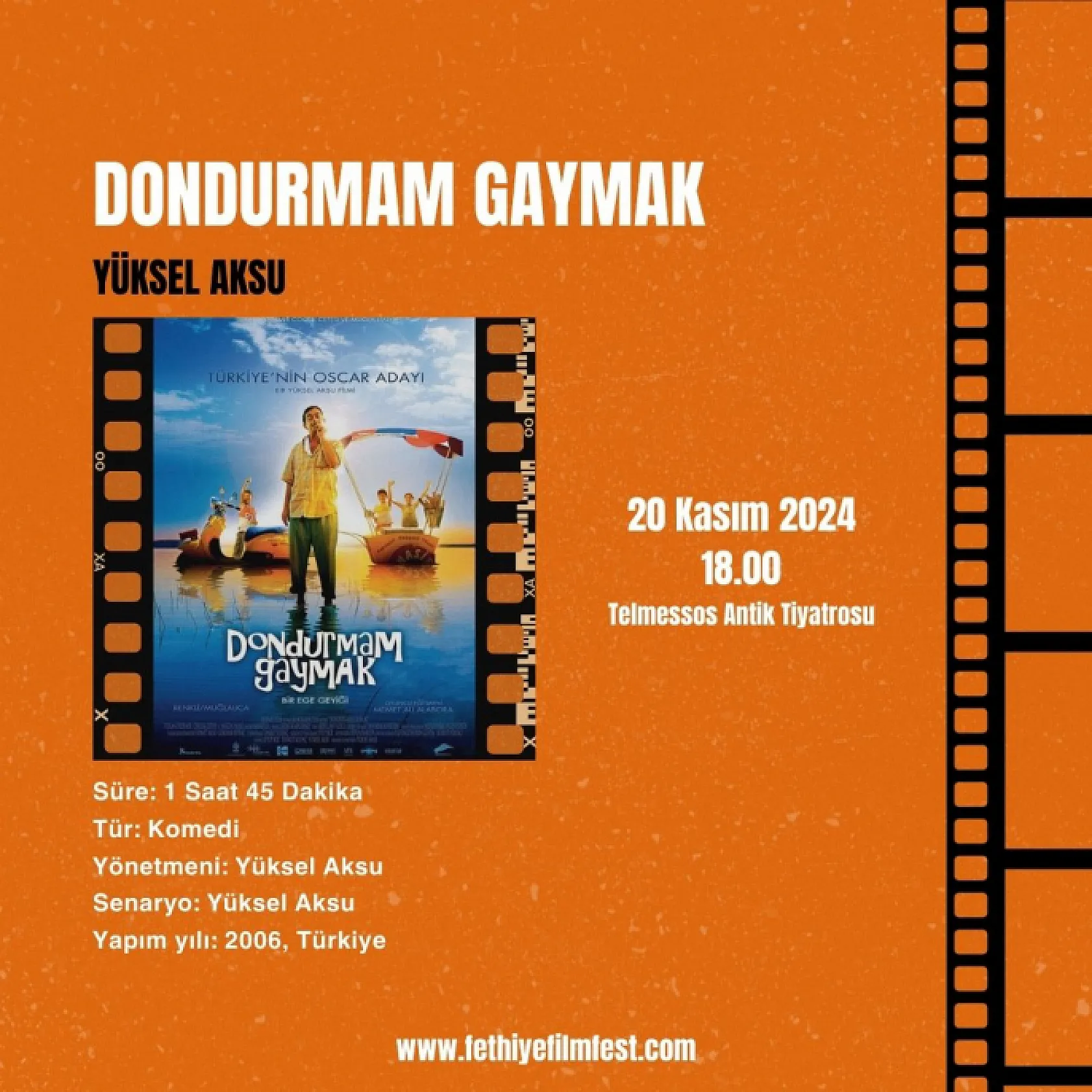 2. Fethiye Film Festivali Festival Programı ve Gösterim Seçkisi