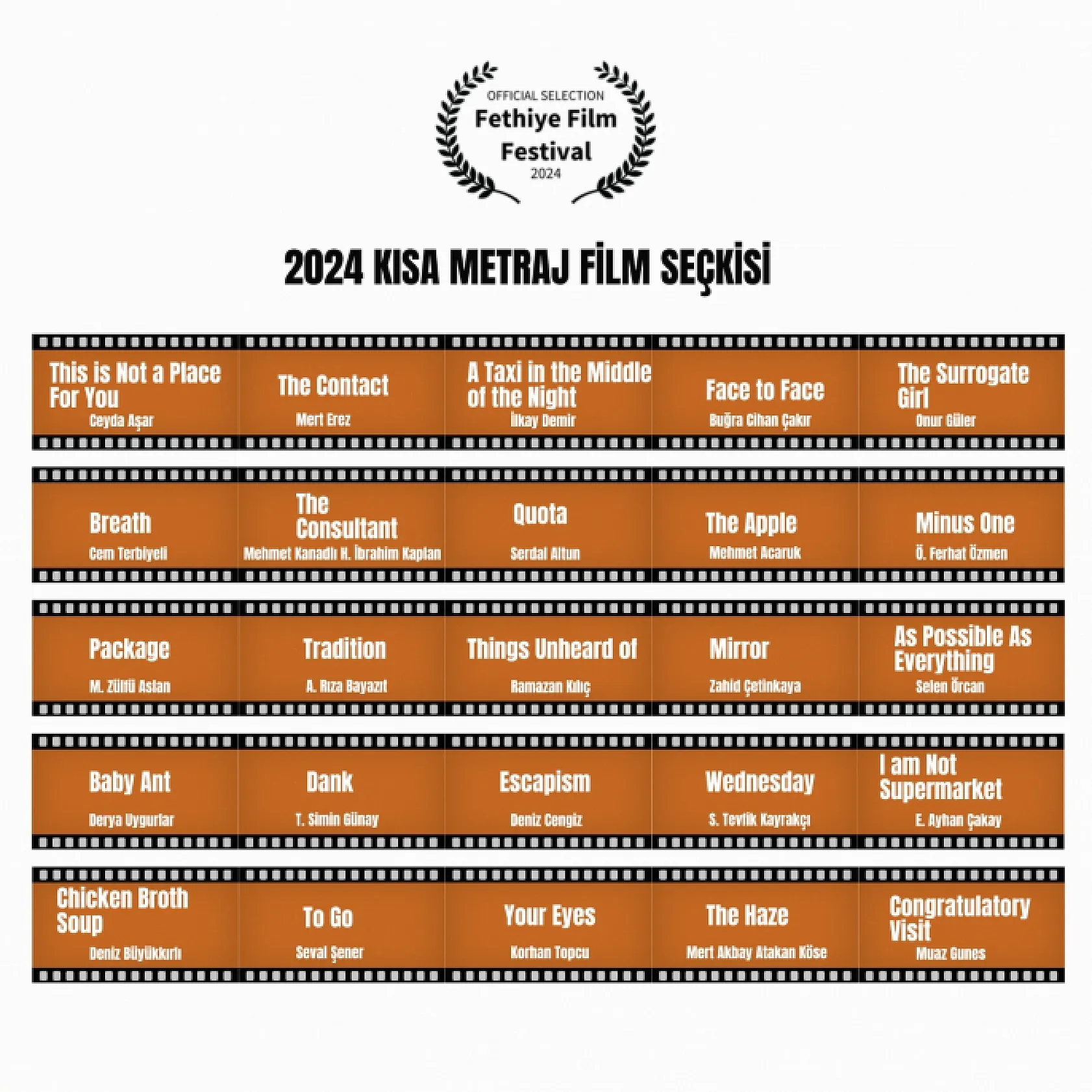 2. Fethiye Film Festivali Festival Programı ve Gösterim Seçkisi