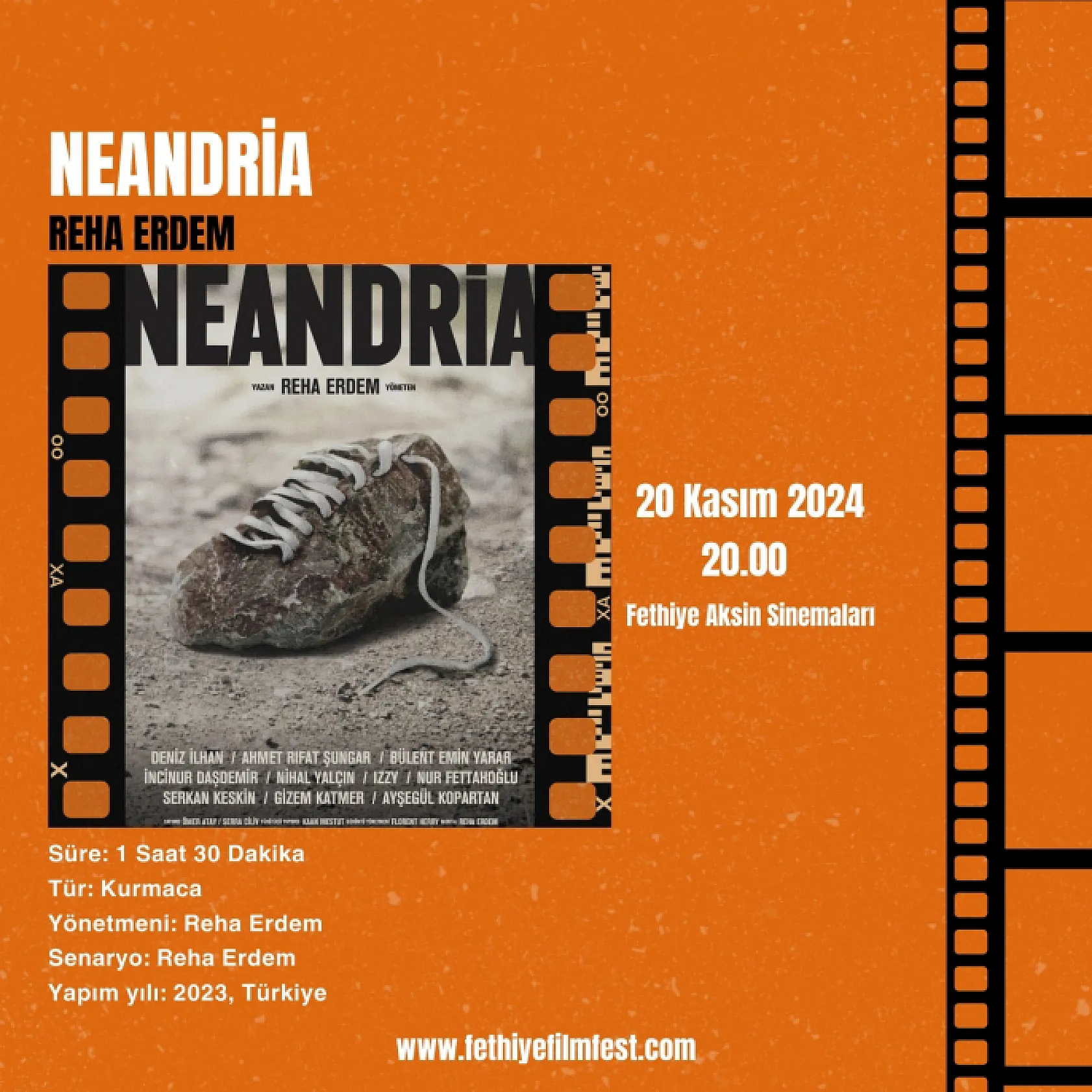 2. Fethiye Film Festivali Festival Programı ve Gösterim Seçkisi