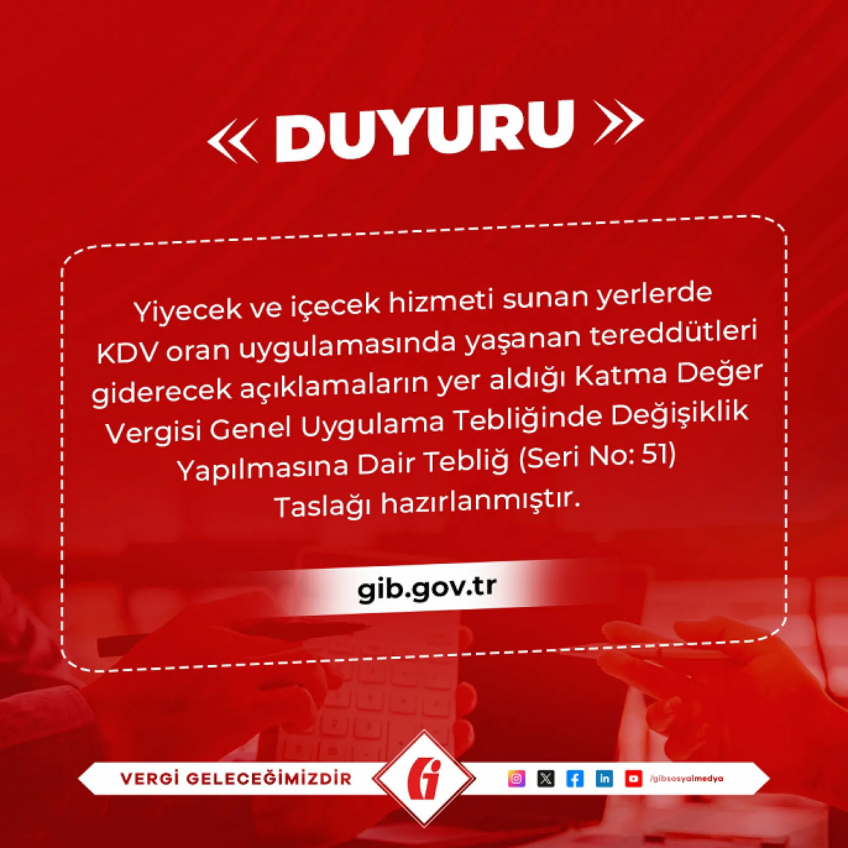 Hazine ve Maliye Bakanlığı duyurdu: Lokanta ve kafelerde KDV'ye zam…