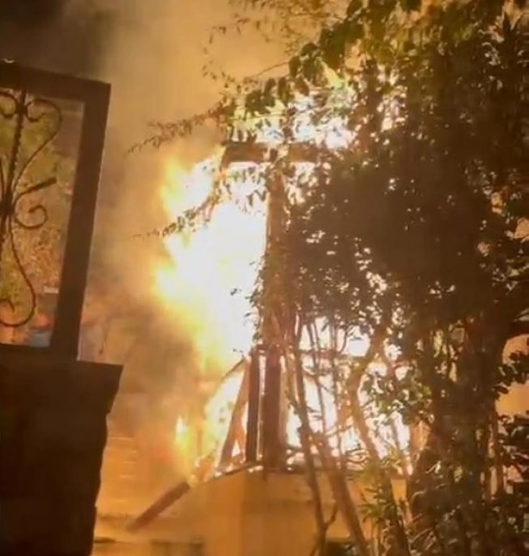 Ev, alevlere teslim oldu