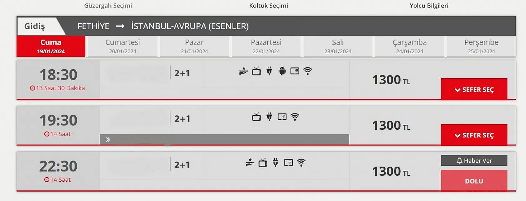 Fethiye-İstanbul otobüs fiyatına dev zam! 2024 zamlı otobüs bileti fiyatları…