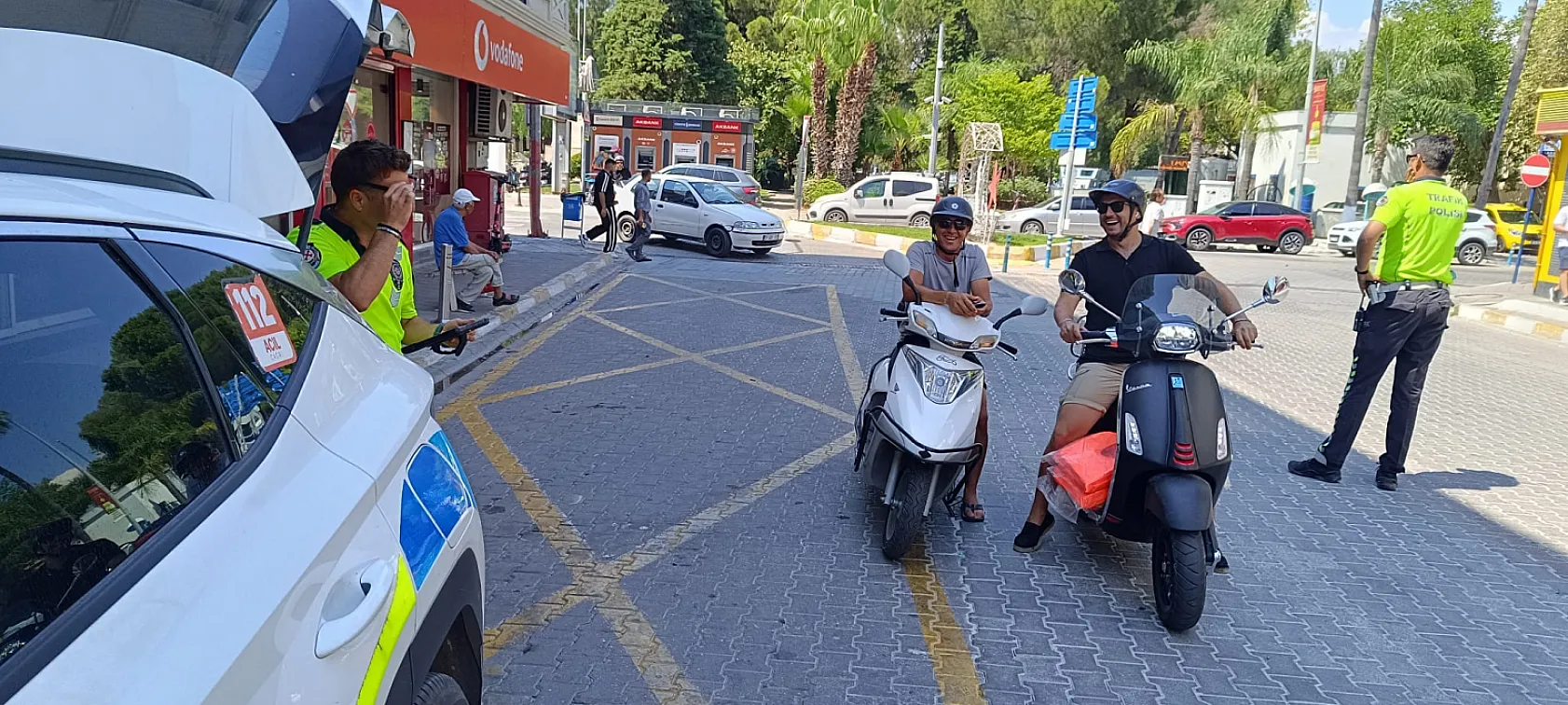 Fethiye'de 'Jokey Kaskı' denetimi: 2 sürücüye 2 bin 500'er lira ceza