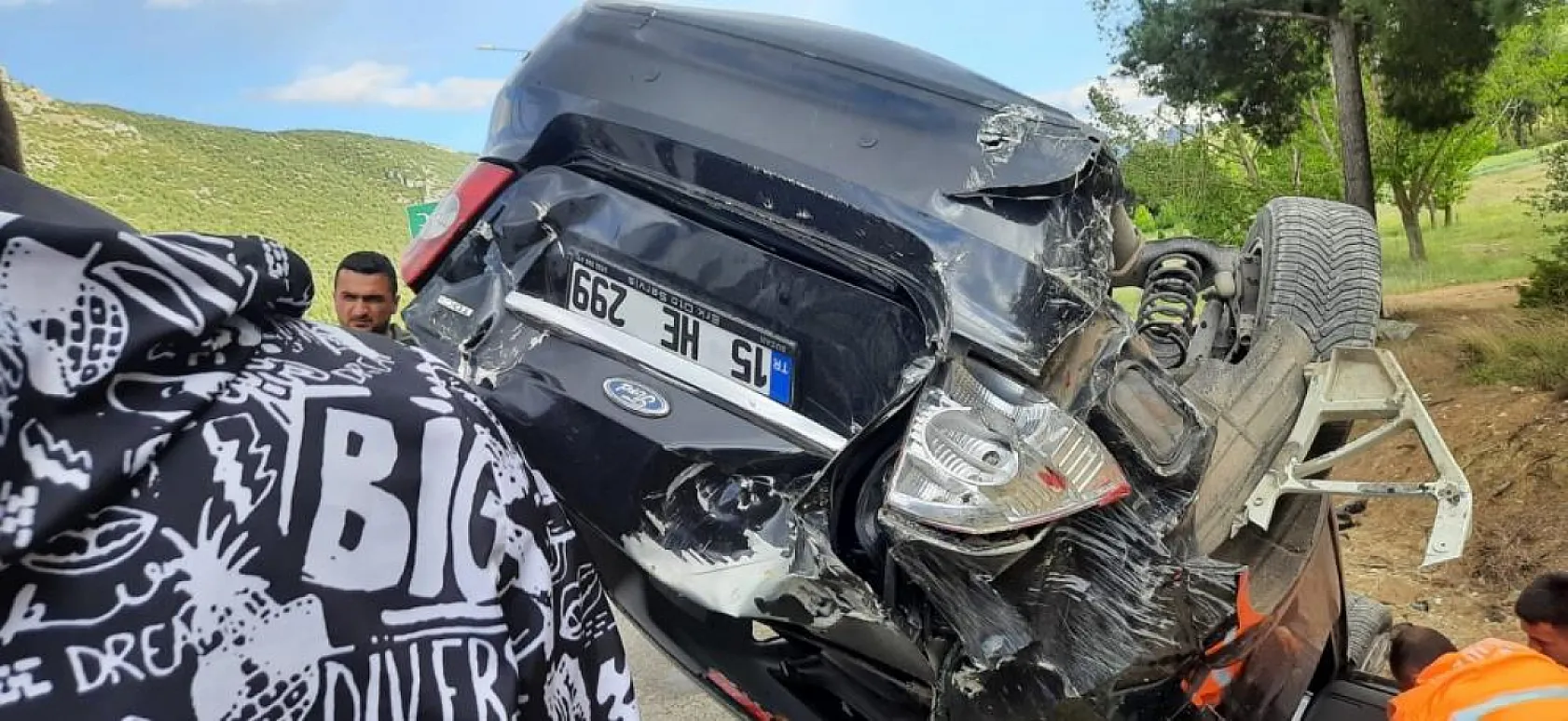 Kontrolden çıkan otomobil şarampole devrildi: 1 yaralı