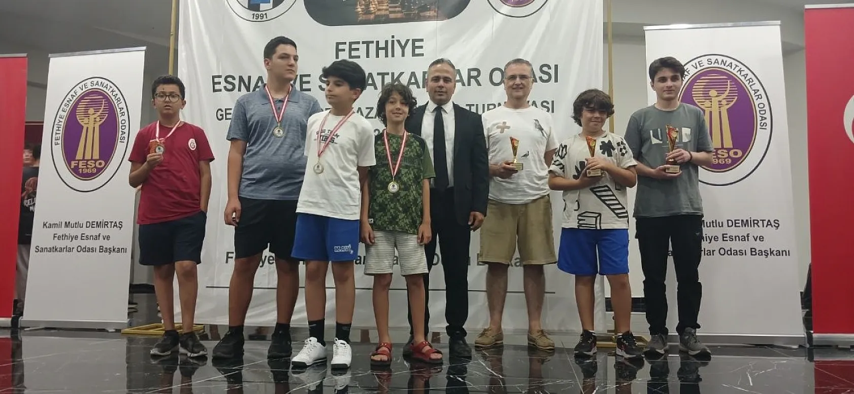 Fethiye'de 1. Beşkaza Satranç Turnuvası Tamamlandı