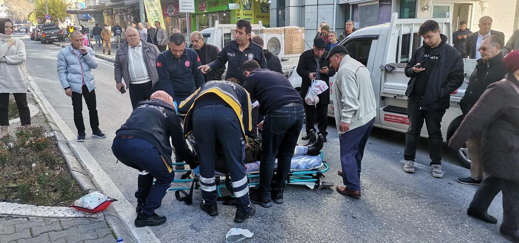 Motosikletin yayaya çarpması sonucu, 1 yaralı