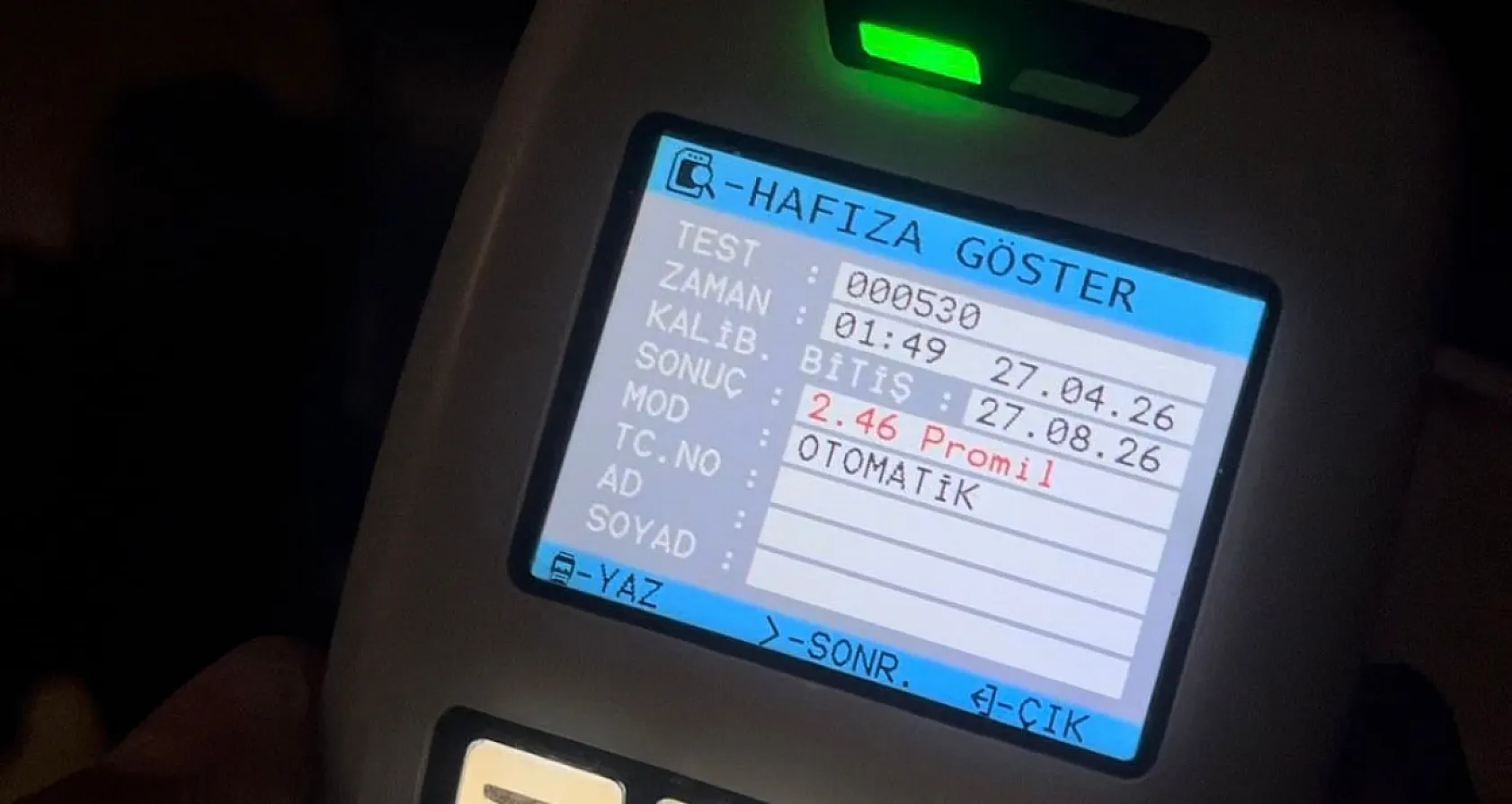 Alkollü yakalandı, polise hakaretten gözaltına alındı