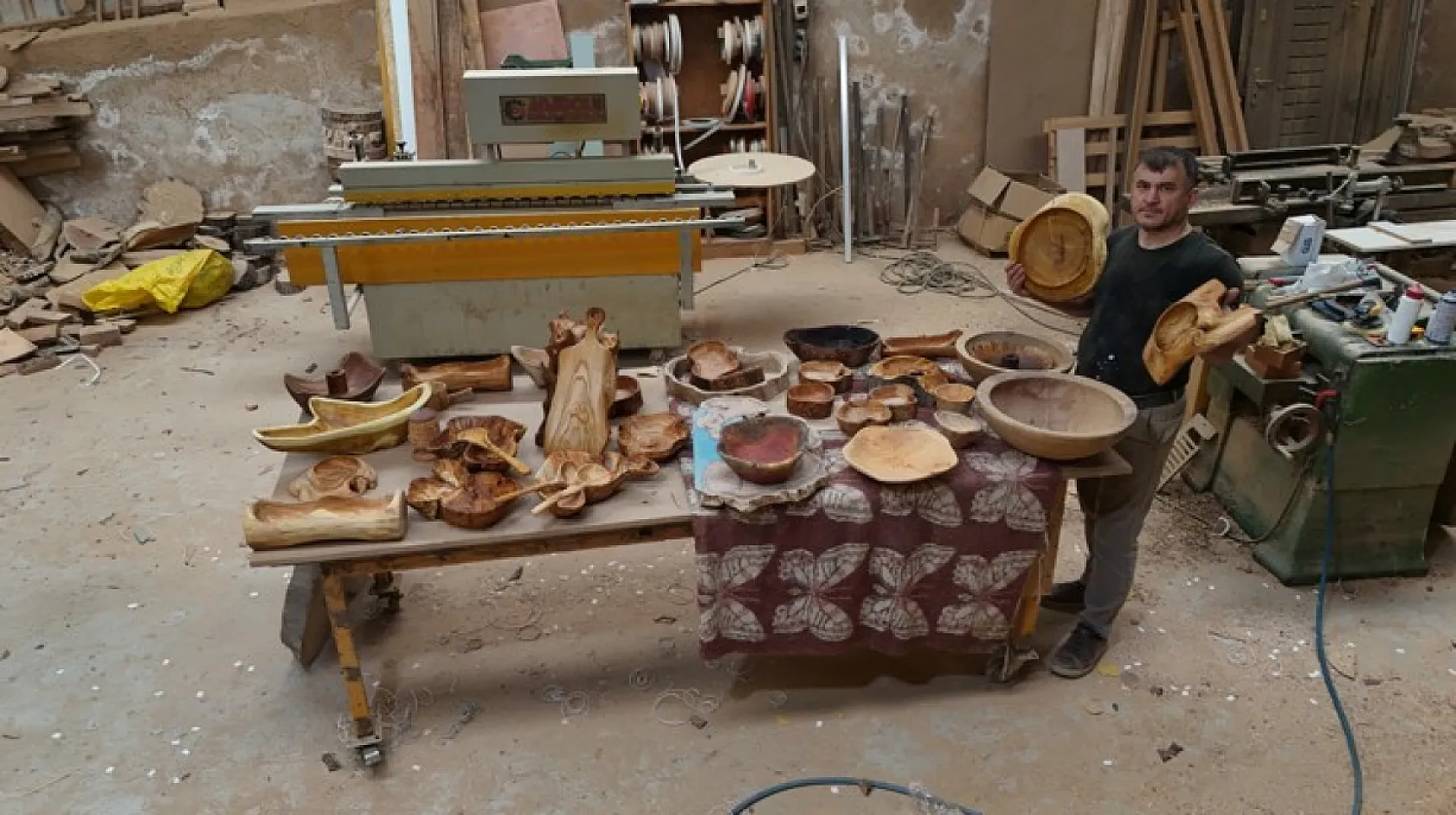 Çürümüş zeytin ağaçlarını sanat eserine dönüştürüyor