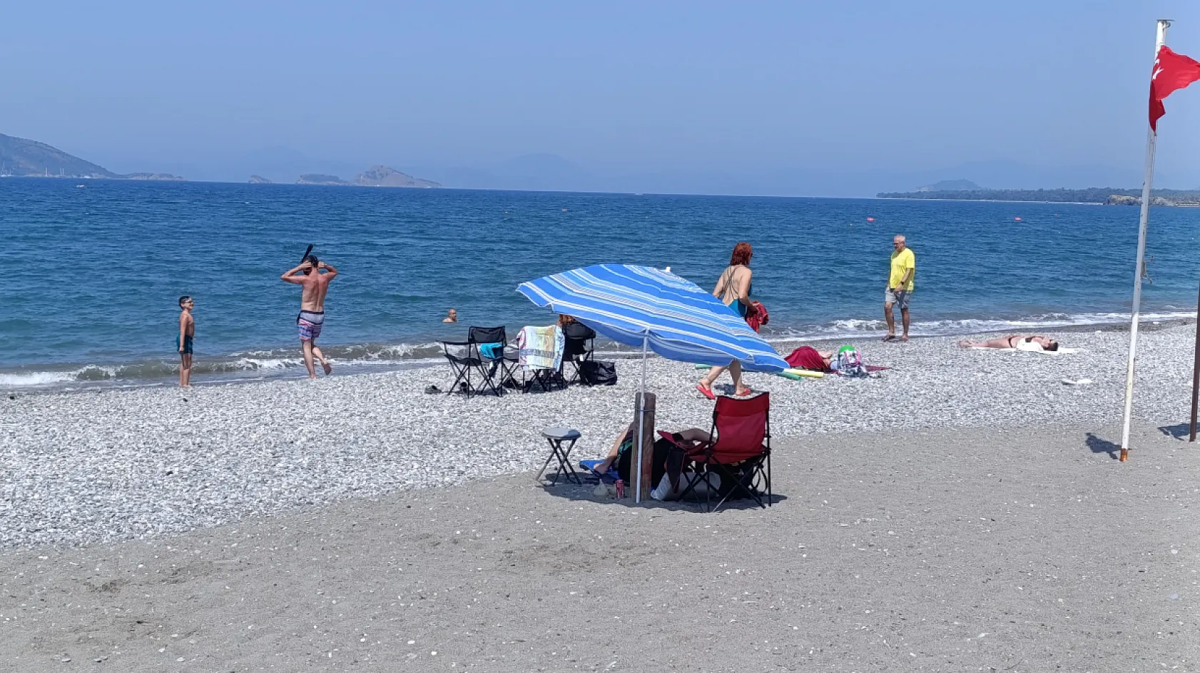 Çalış Plajı'nda güne serin bir başlangıç