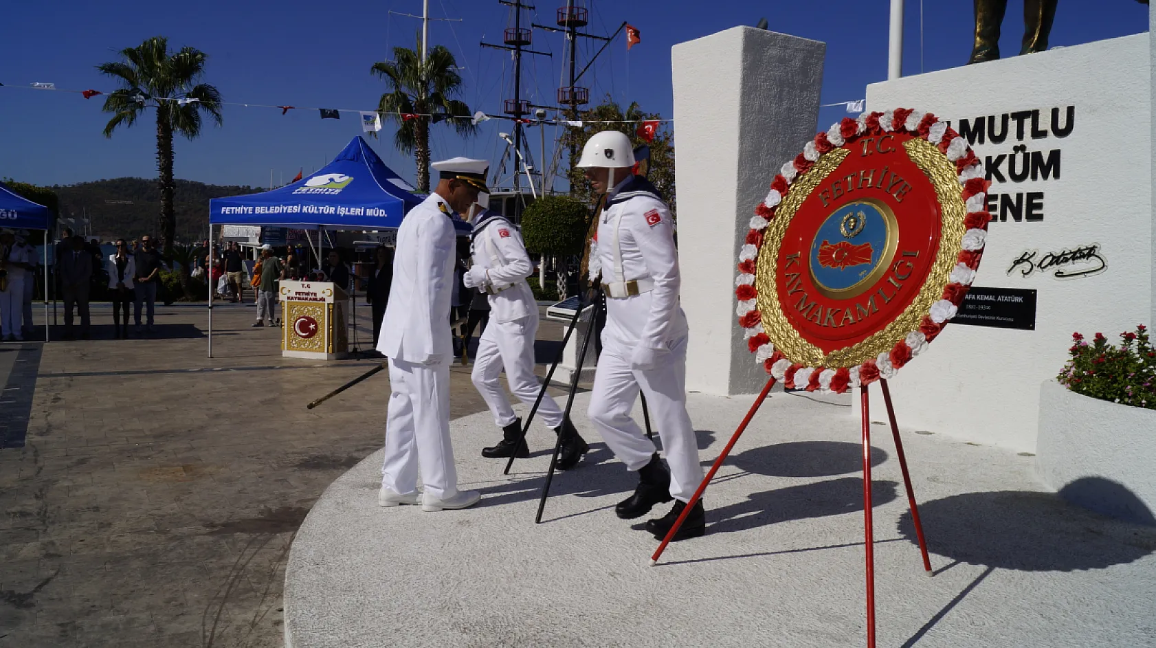 Fethiye'de 29 Ekim Cumhuriyet Bayramı Çelenk Töreni Düzenlendi