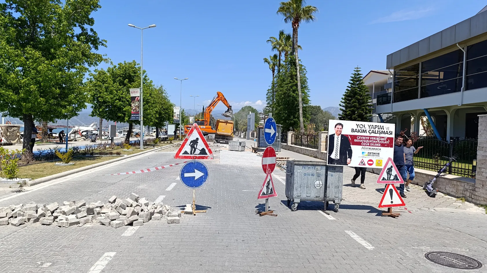 Fethiye'de yol bakım ve onarım çalışması başladı! O güzergâhı kullanacaklar dikkat