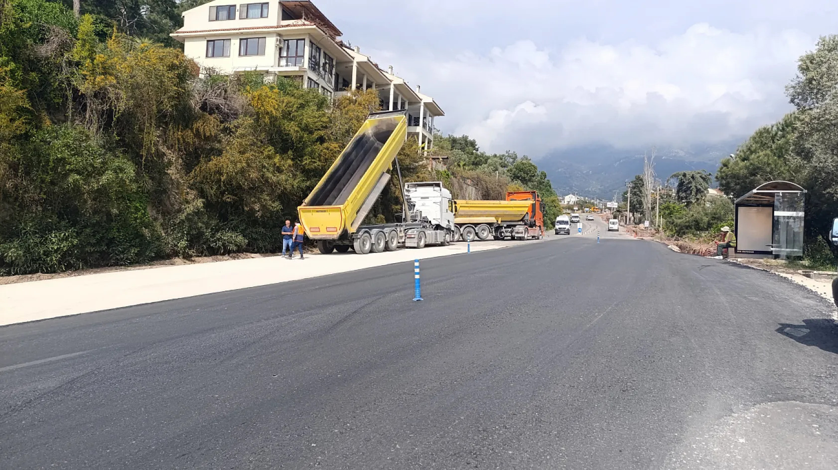 Fethiye Ölüdeniz'de 3.Etap Yol Çalışmaları Tüm Hızıyla Devam Ediyor