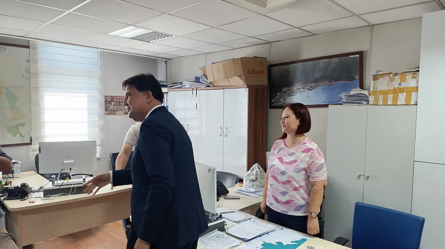 Fethiye Belediye Başkanı Alim Karaca, belediye personeliyle bayramlaştı