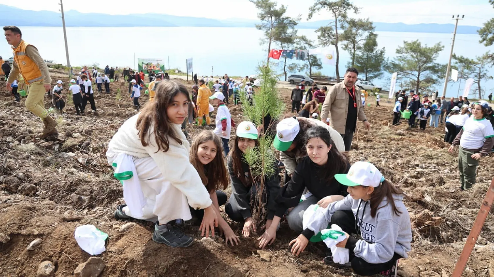 Akyaka'da yanan alan fidanlarla yeşeriyor