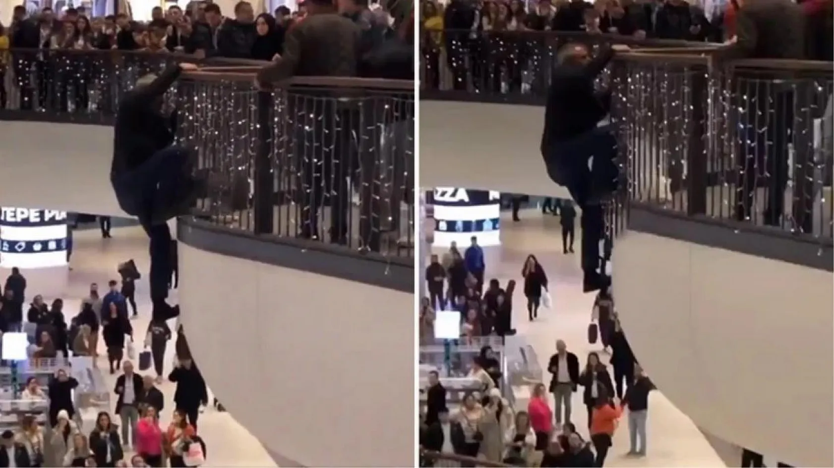 Borcum var diyerek AVM'nin 3.katından kendini attı