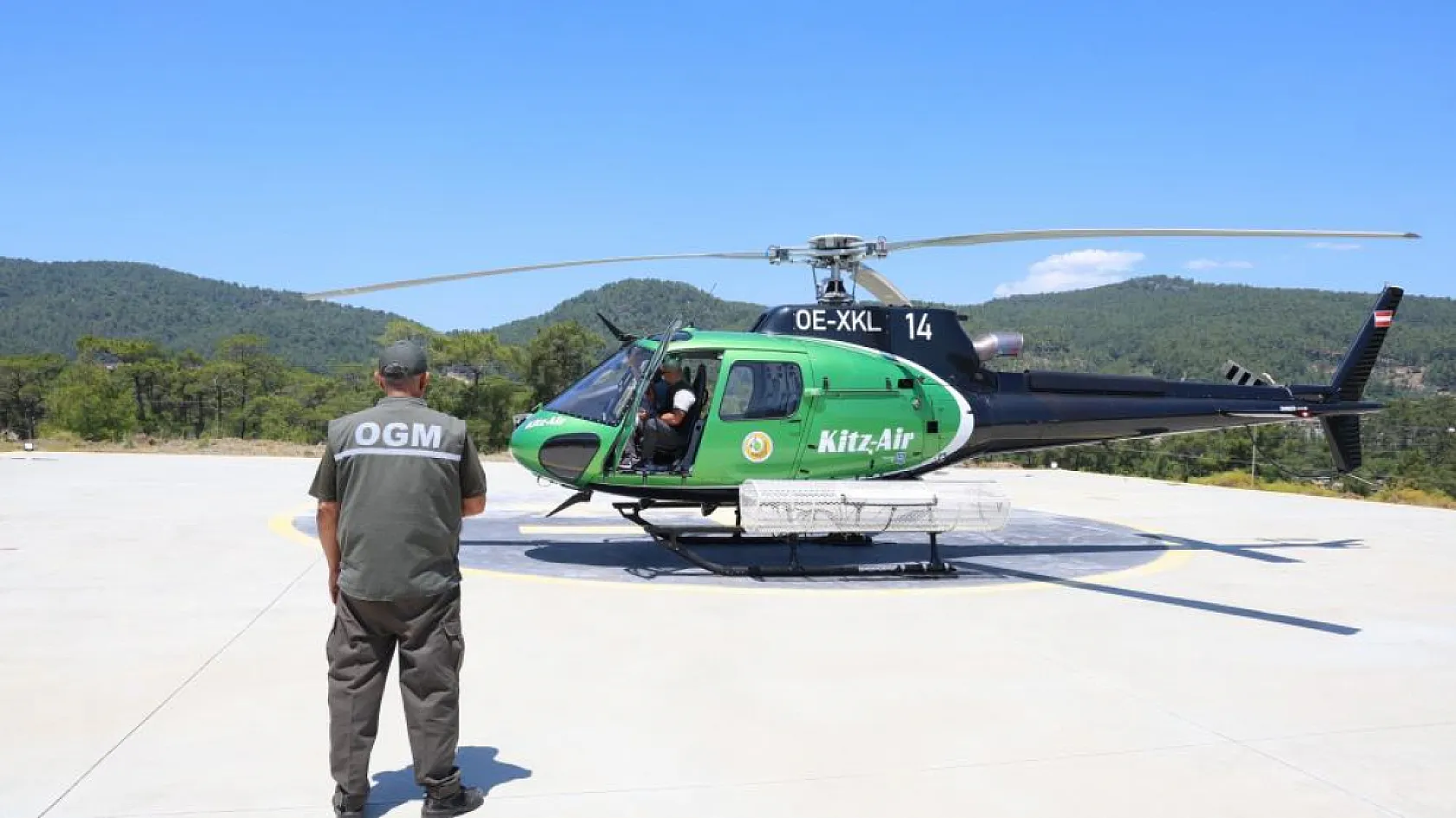 H125 Helikopterleri Muğla'da Yangınla Mücadelede Görevde