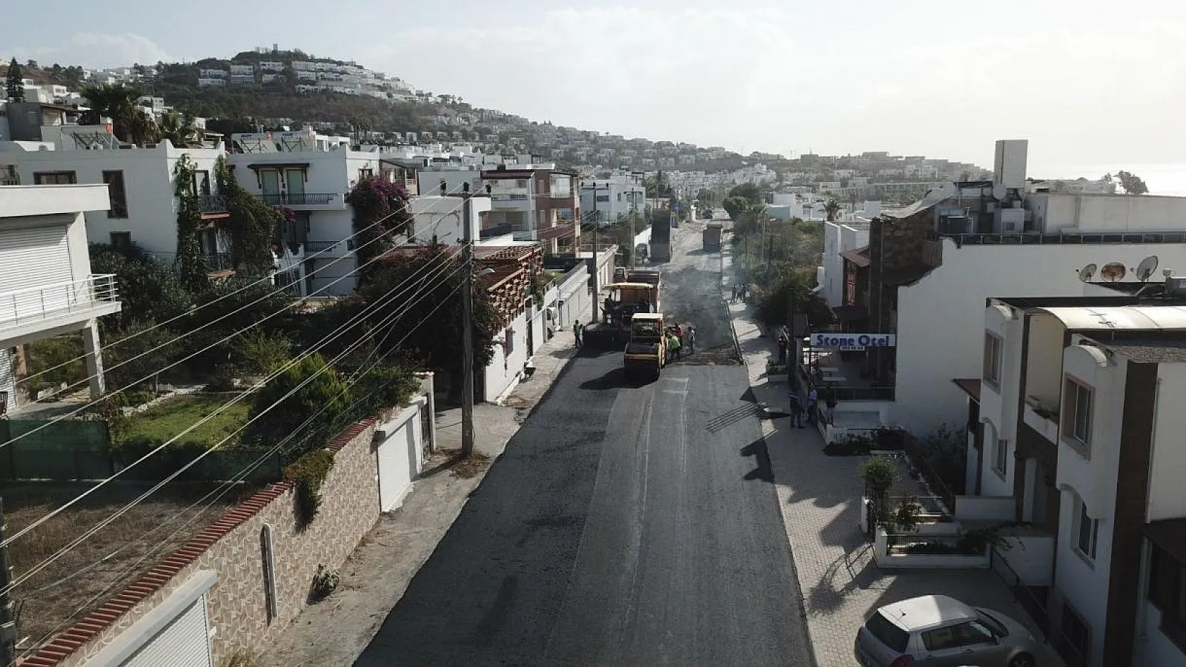 14 Bin Metre Sıcak Asfalt Dökümü Gerçekleştirildi
