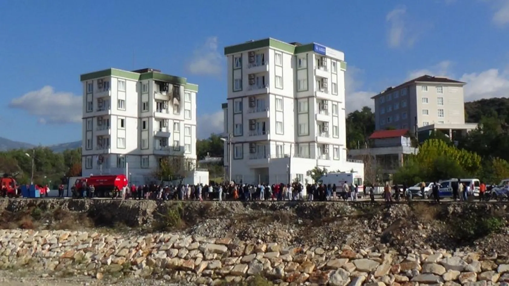 Kız öğrenci yurdunda korkutan yangın