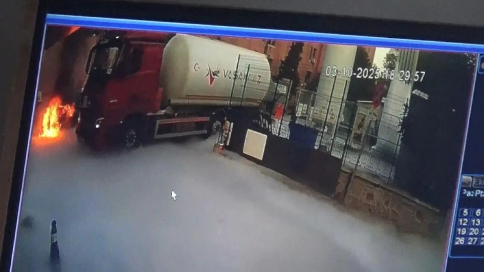 Faciadan dönüldü: Sıvı oksijen tankı dolumu sırasında yangın çıktı