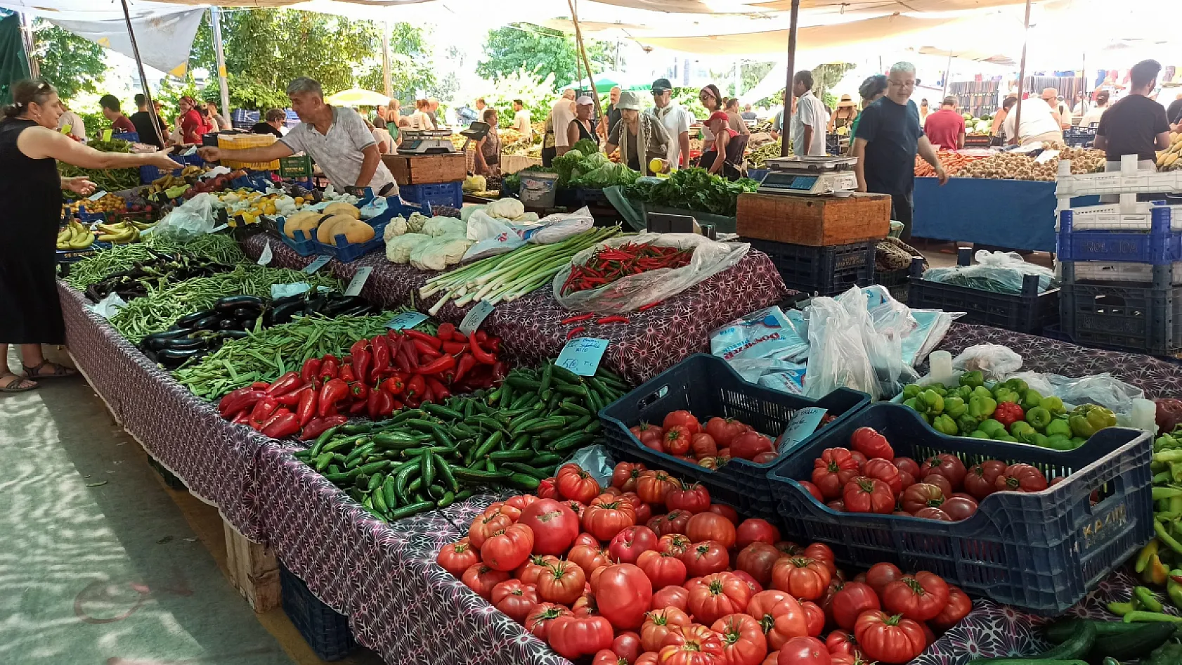 Fethiye Çalış Pazarı'nda Sebze ve Meyve Fiyatları Belli Oldu