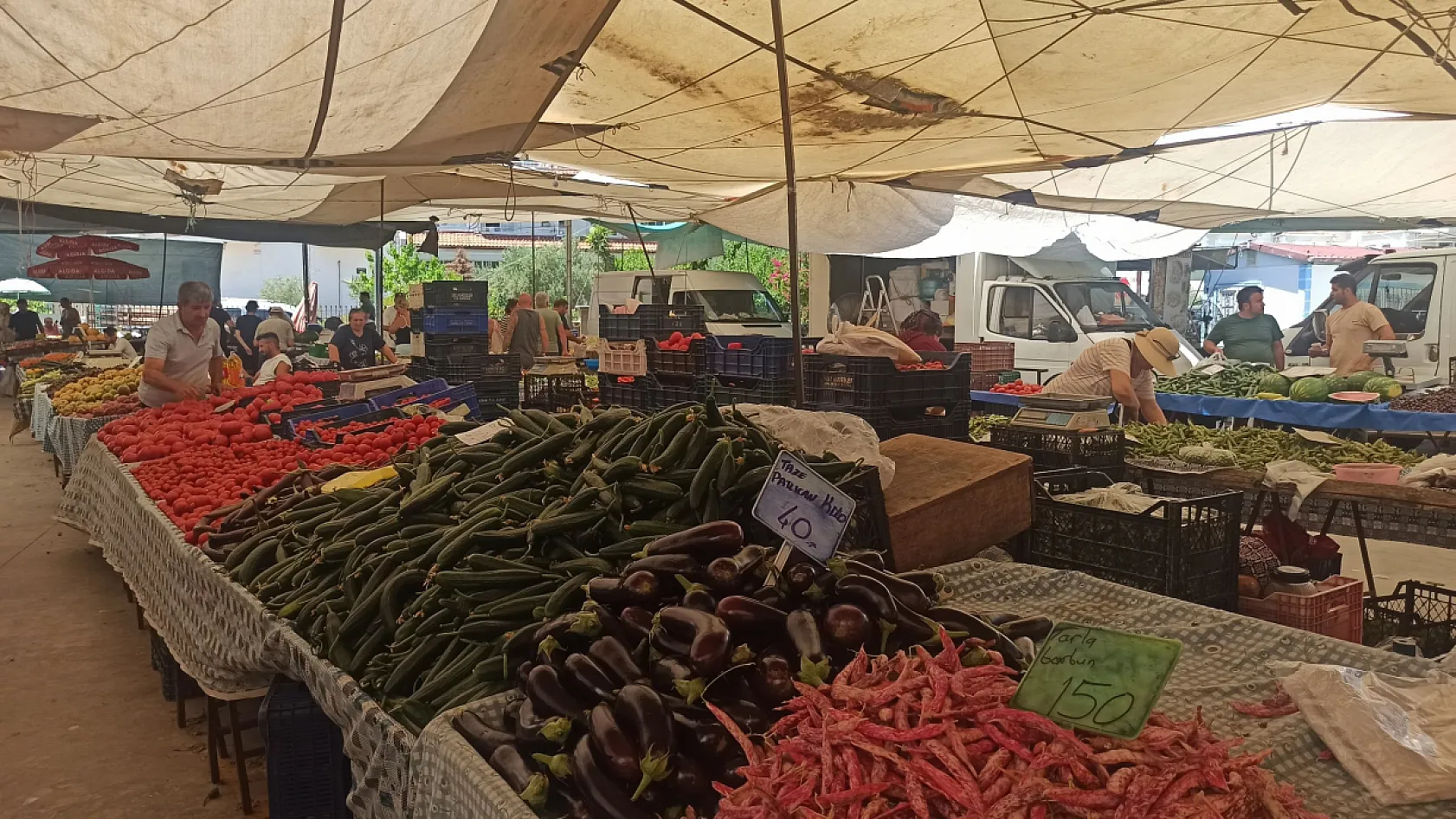 Fethiye Çalış Pazarı'nda Sebze ve Meyve Fiyatları Belli Oldu