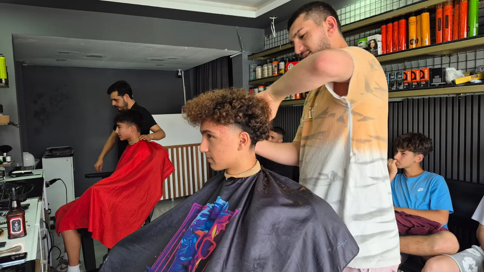 Fethiye'de berberler bayram yoğunluğuna hazır