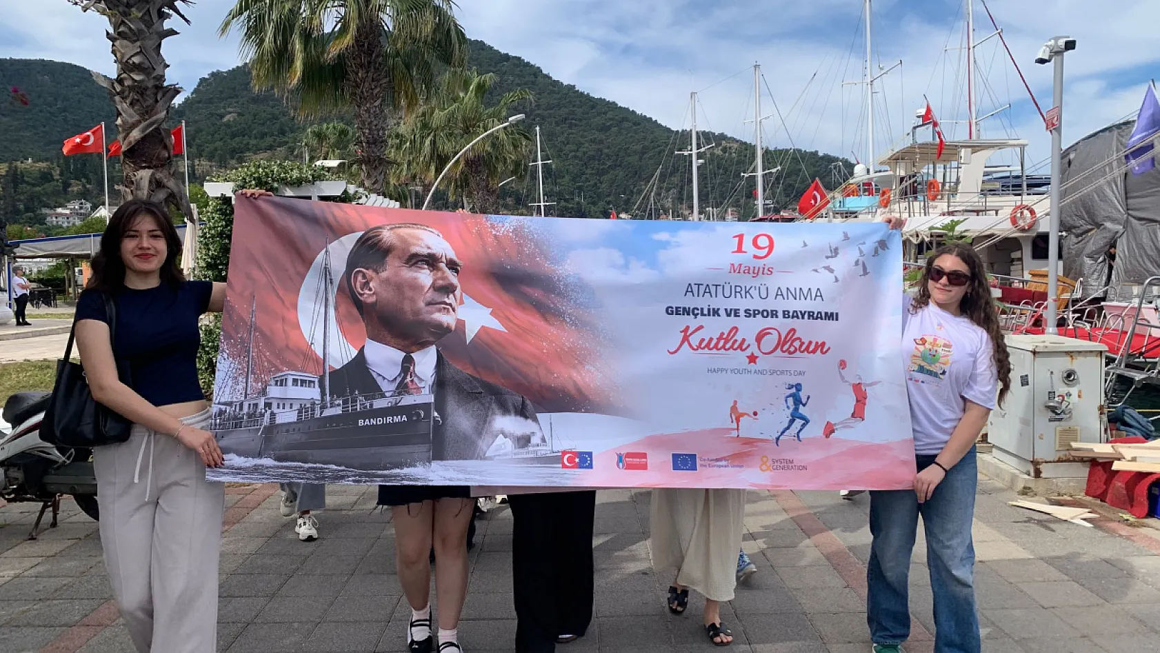 Atatürk'ün gençliğe emaneti 19 Mayıs, Fethiye'de gururla kutlanıyor