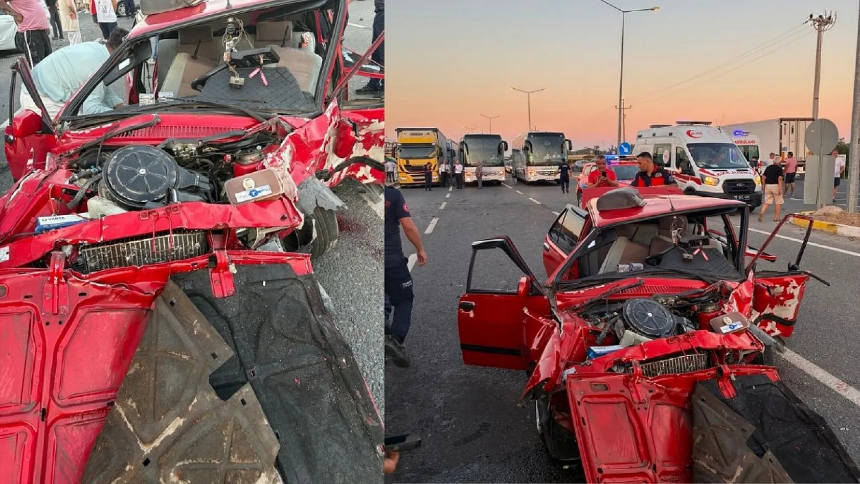 Otomobiller çarpıştı: 2 ölü, 3 ağır yaralı