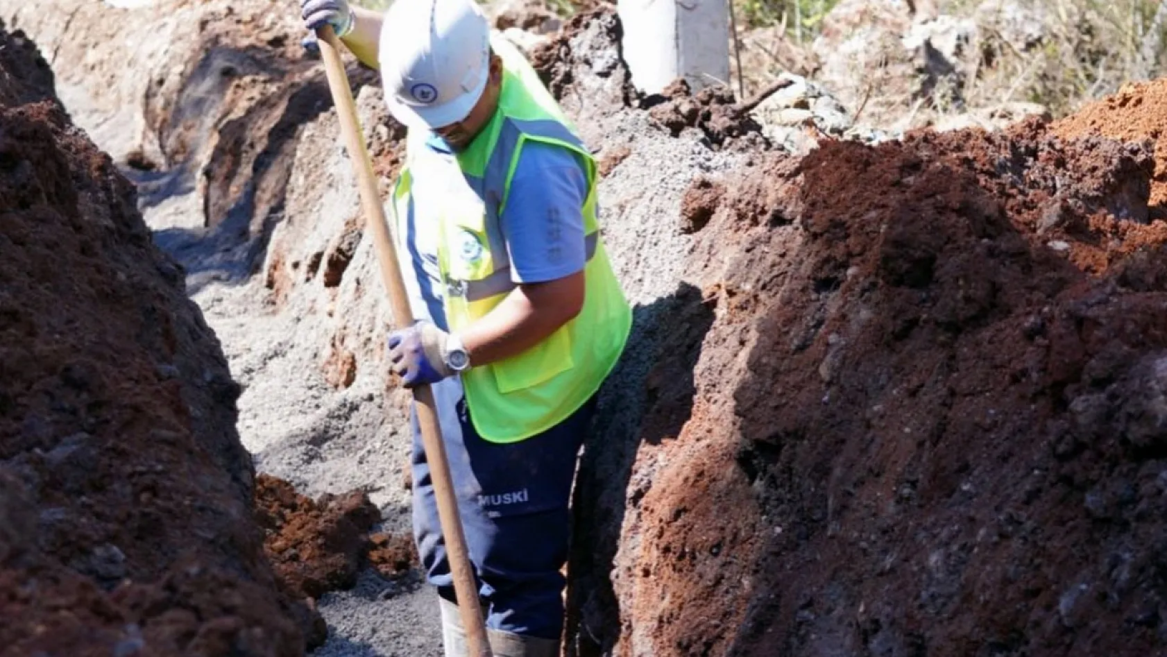Dalaman'da 3 bin 800 metrelik su isale hattı yenilendi