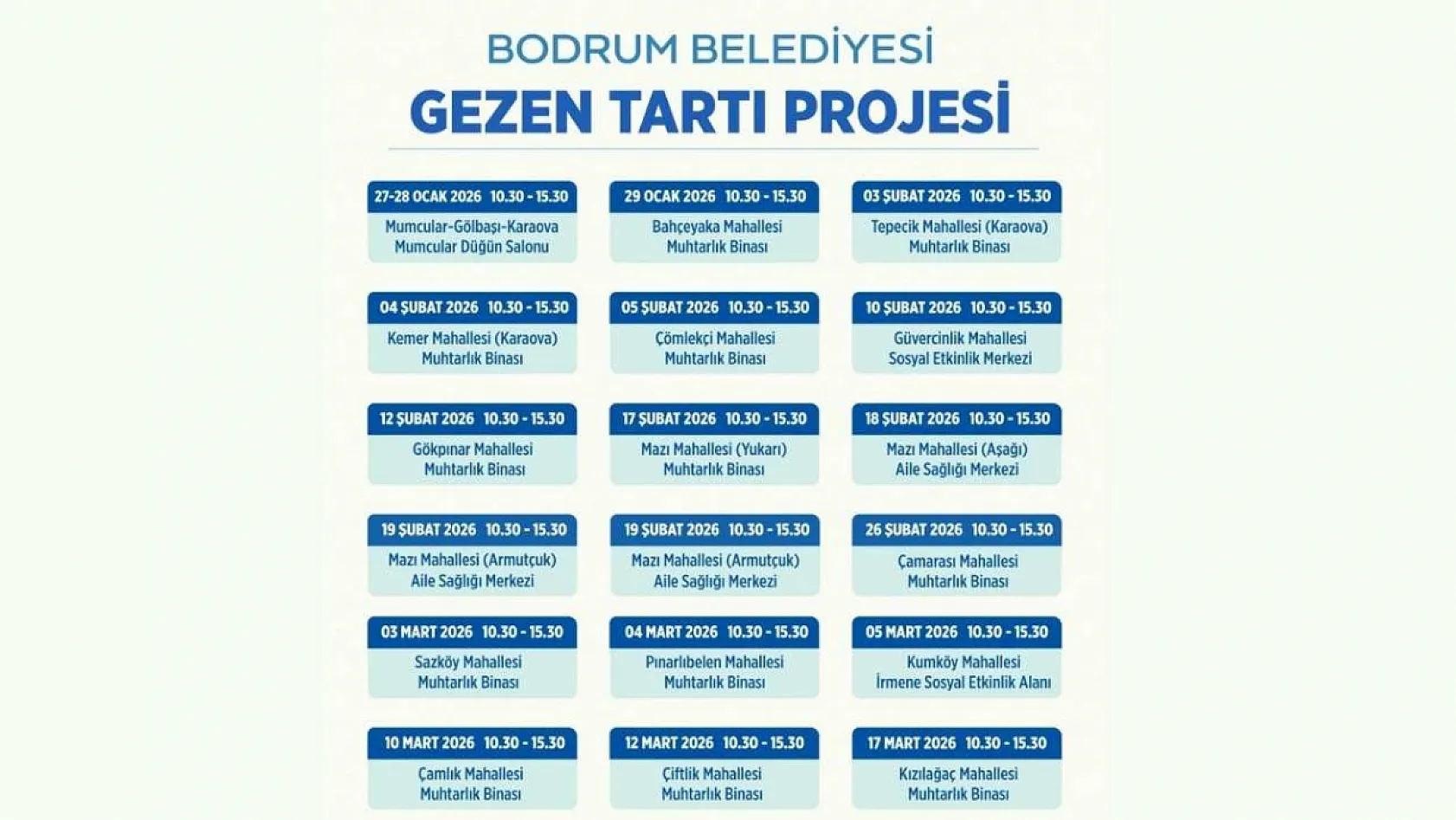 Bodrum'da 'Gezen Tartı' vatandaşların hizmetinde