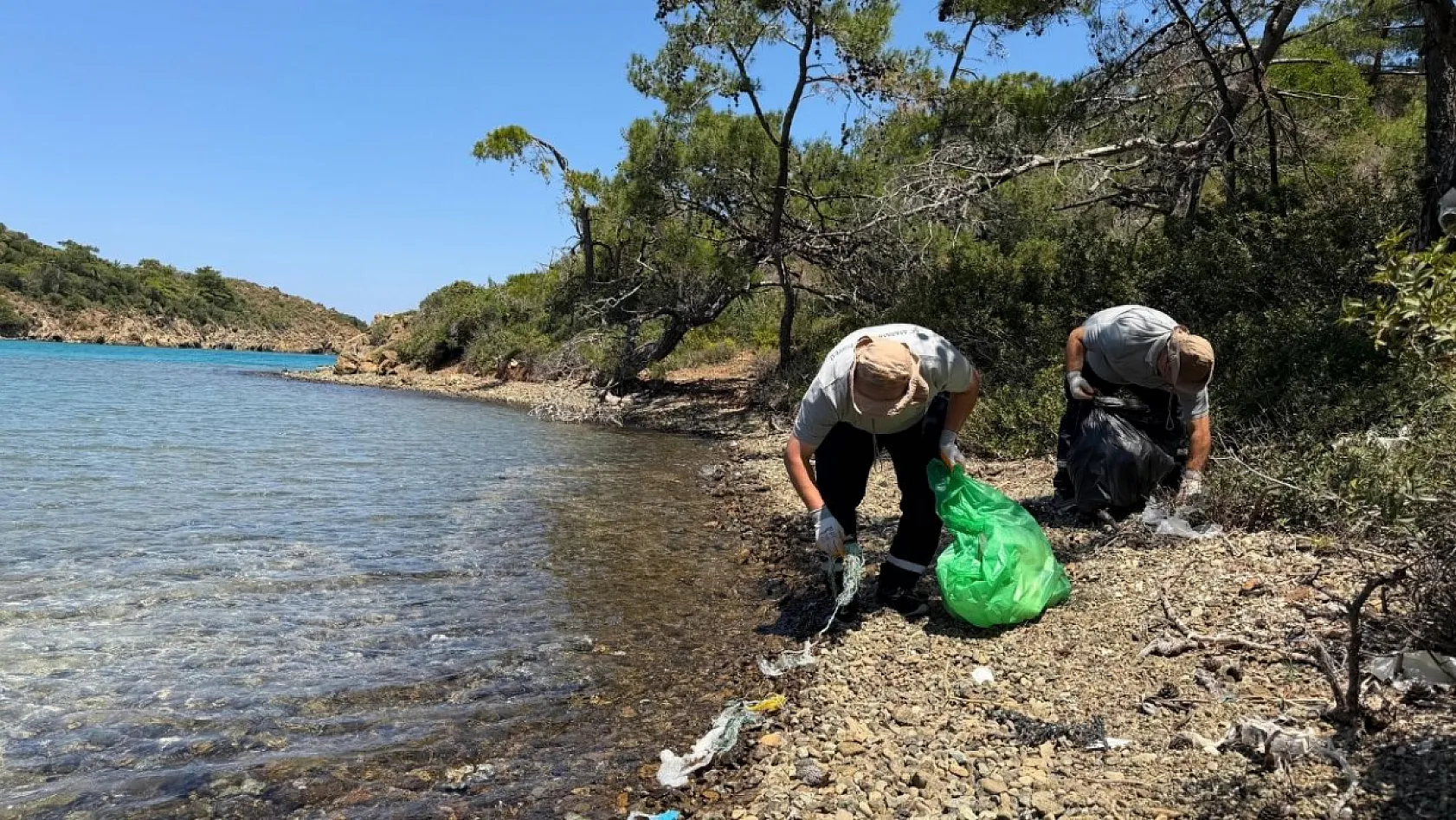 Marmaris'te doğa için el ele verdiler, Balıkaşıran koyunu temizlediler
