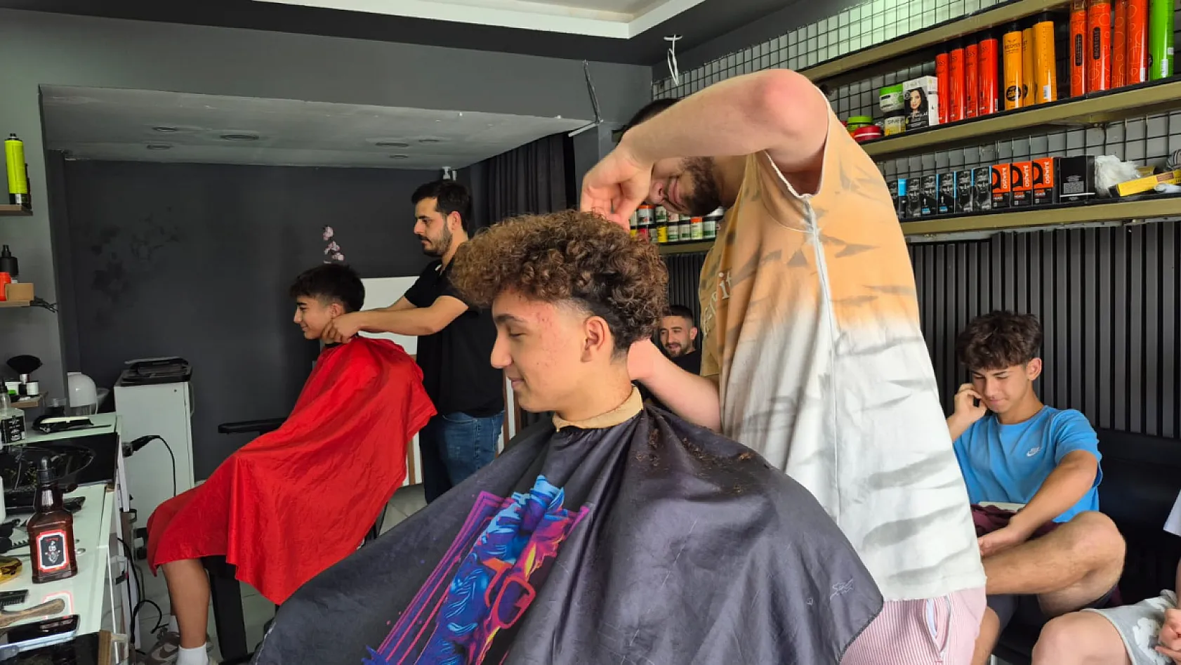 Fethiye'de berberler bayram yoğunluğuna hazır