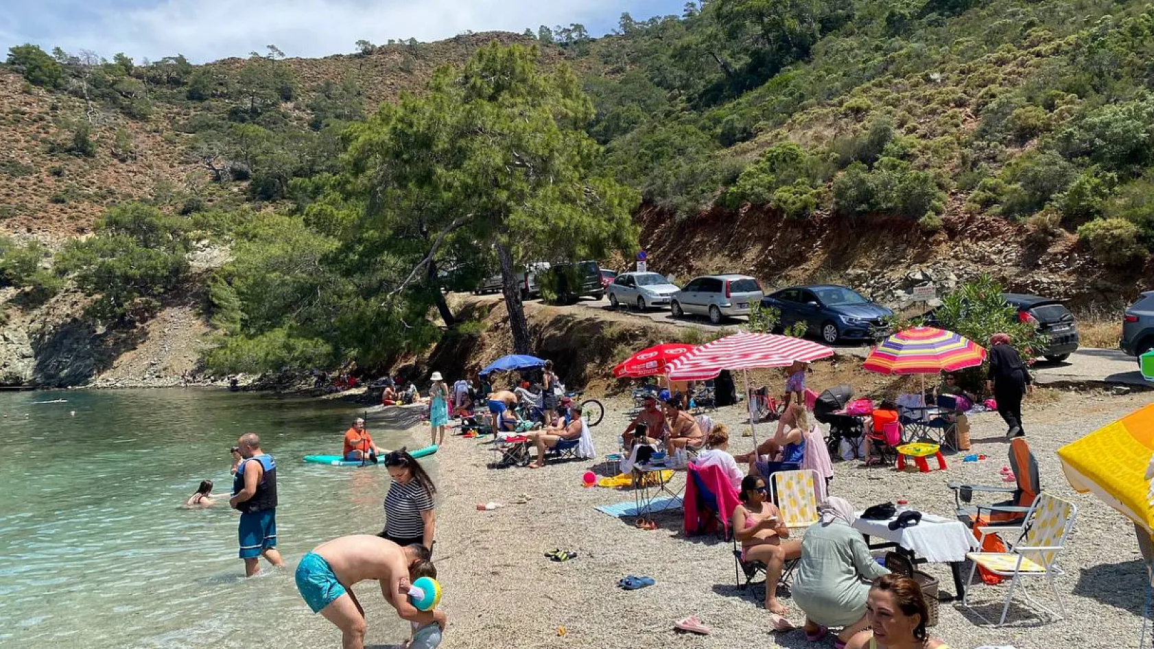 Fethiye Boncuklu Koyu'nda deniz sezonu açıldı: Yarımada yoğunluğu başladı