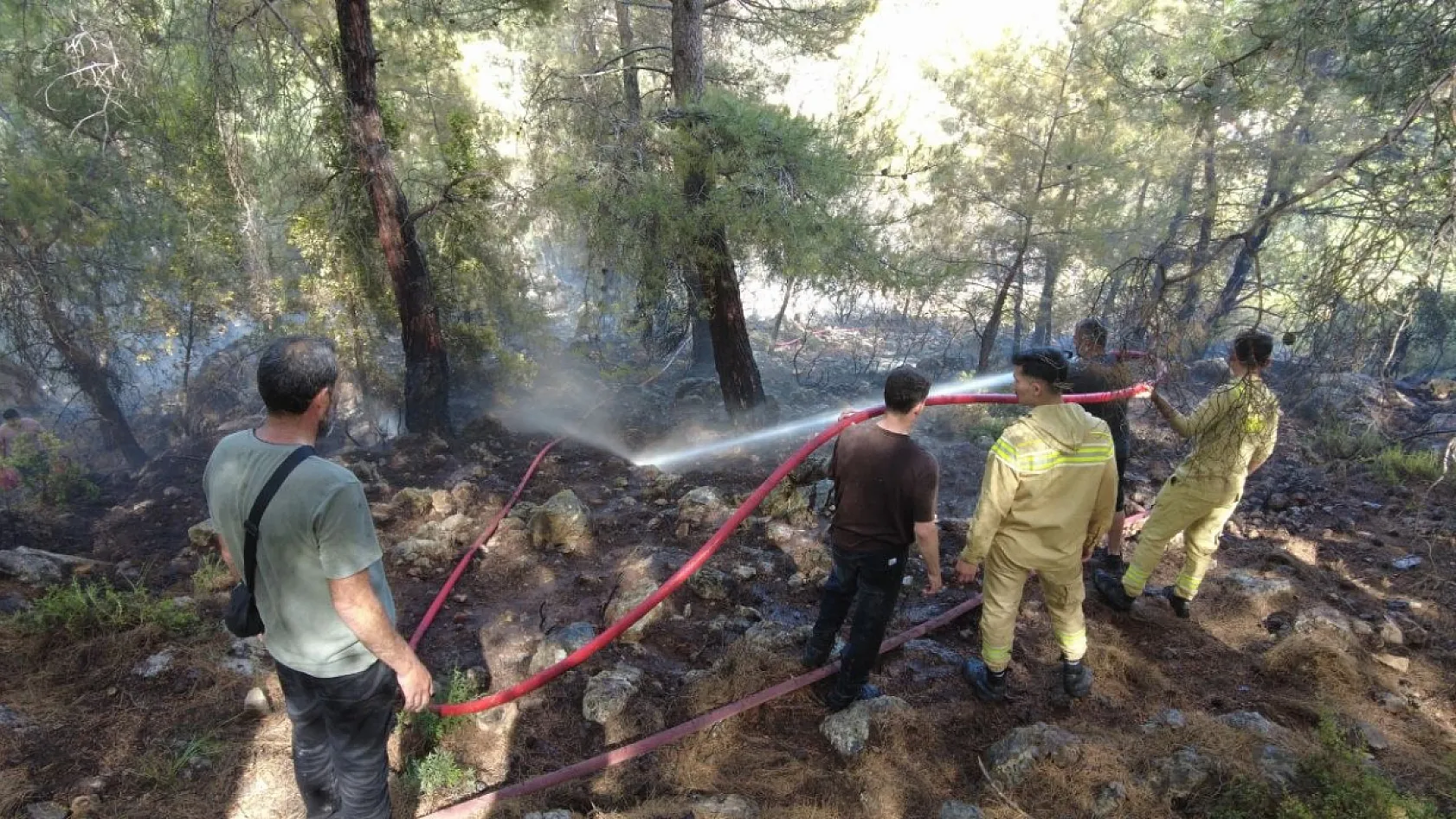 Fethiye'deki orman yangını kontrol altına alındı