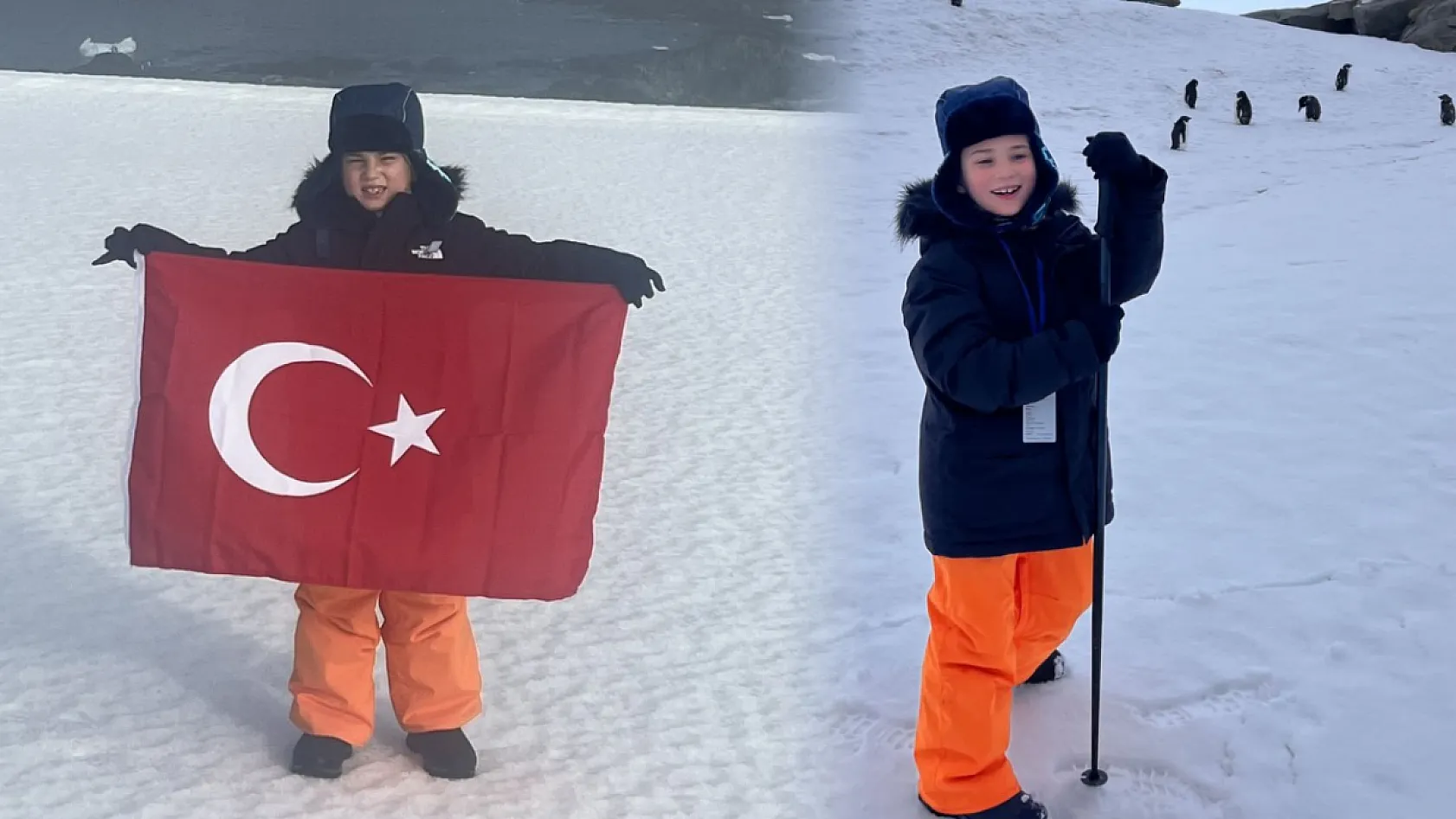 7 yaşındaki Pars, Güney Kutbu'nda Türk bayrağı açtı