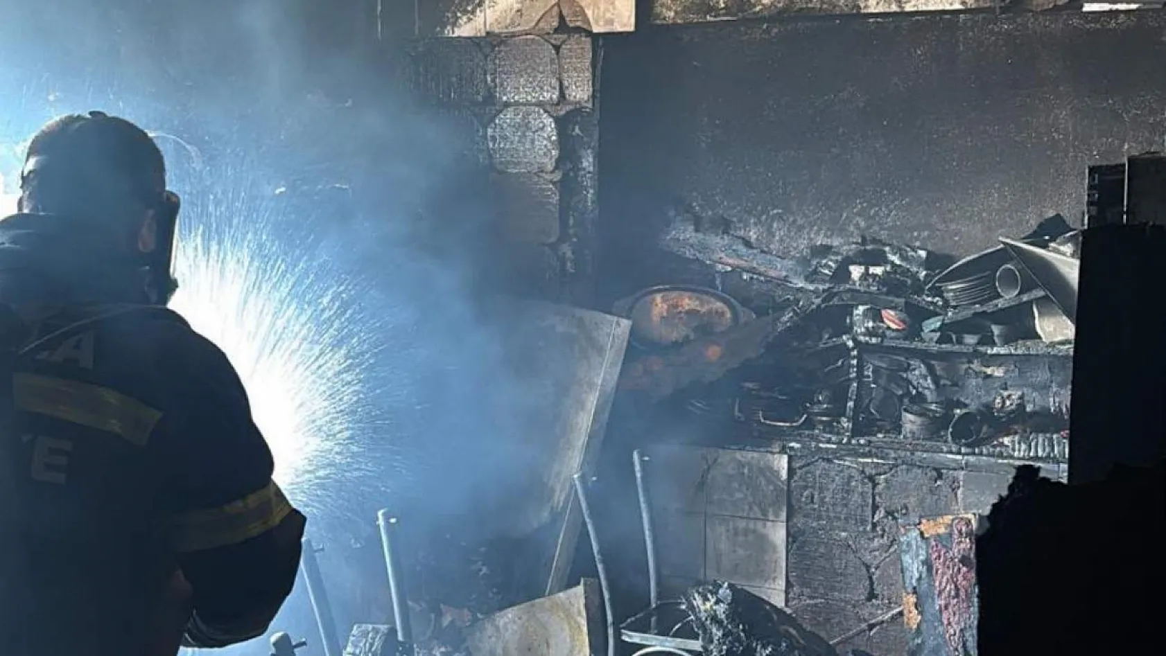 Bodrum'da evde çıkan yangın söndürüldü