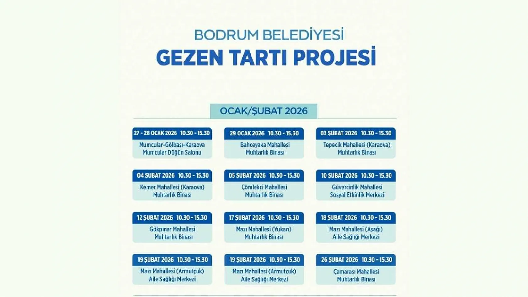 Bodrum'da 'Gezen Tartı' vatandaşların hizmetinde