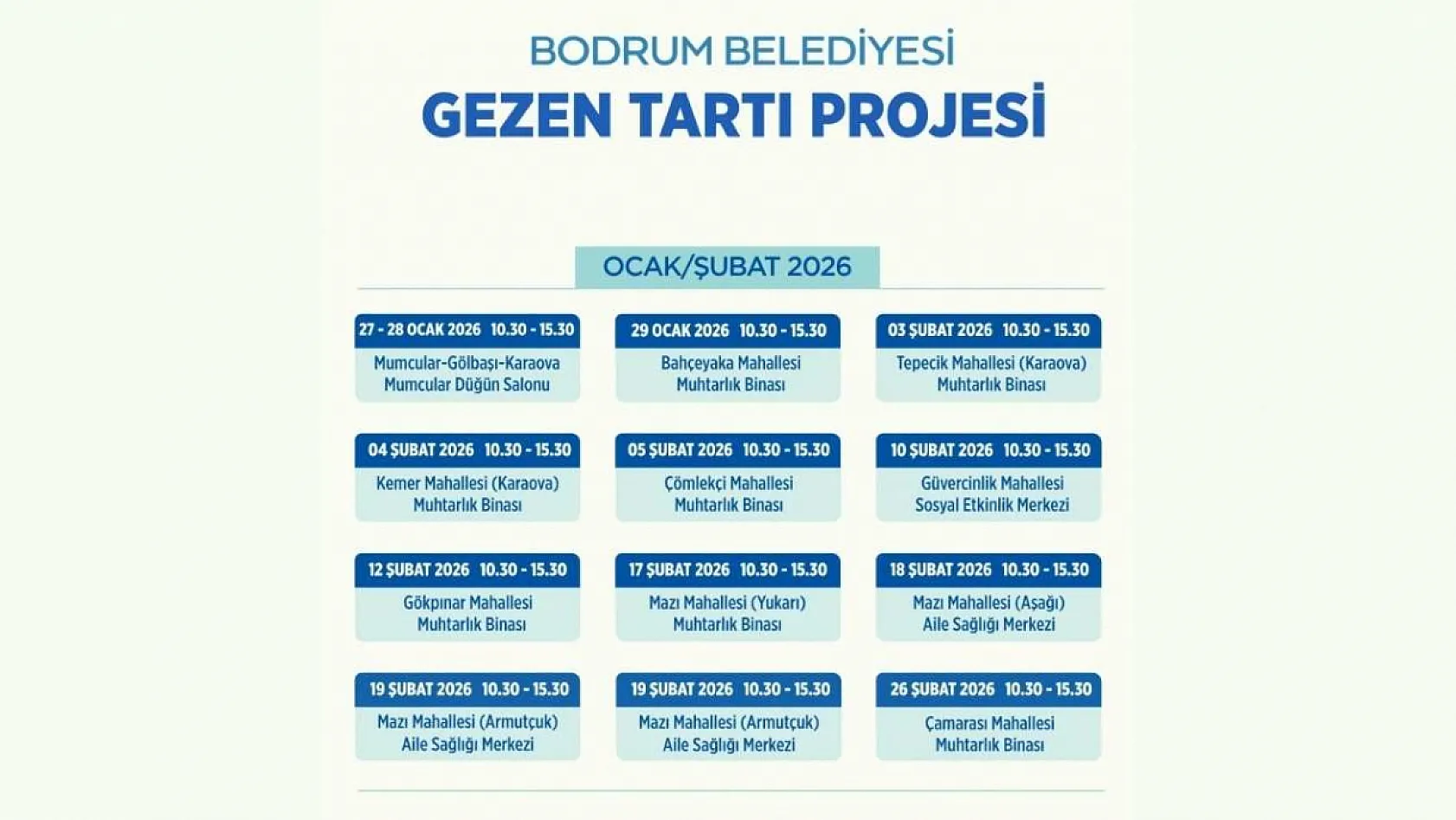 Bodrum'da 'Gezen Tartı' vatandaşların hizmetinde