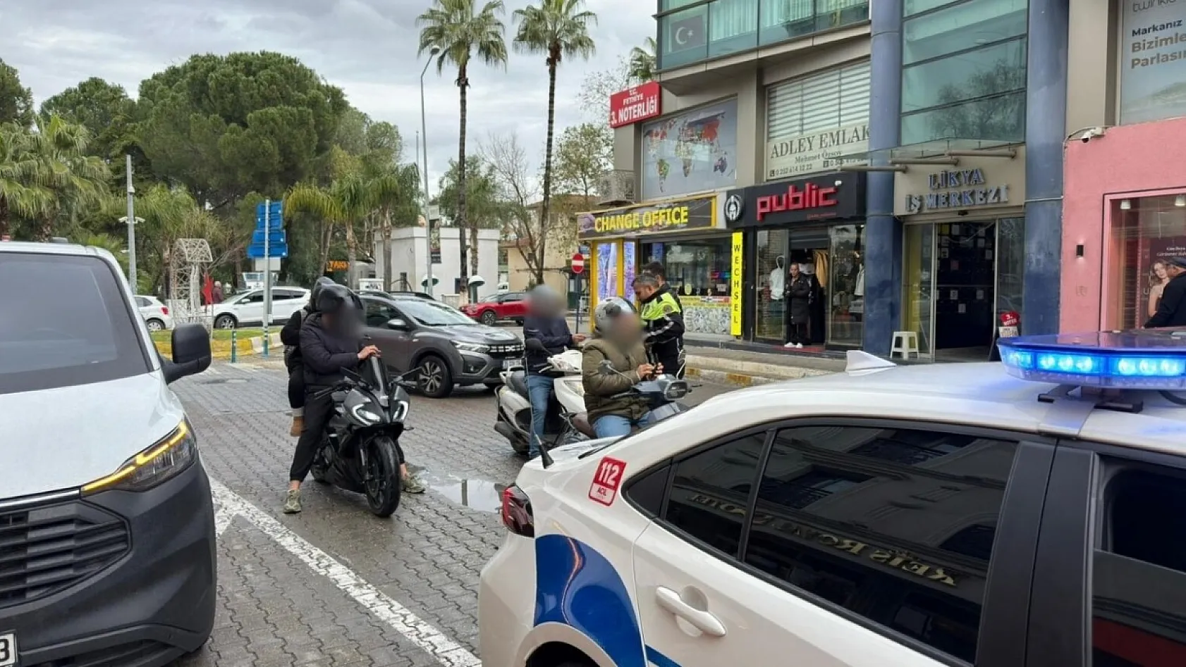 Fethiye Kandönmezler Kavşağı'nda motosiklet sürücülerine sıkı denetim