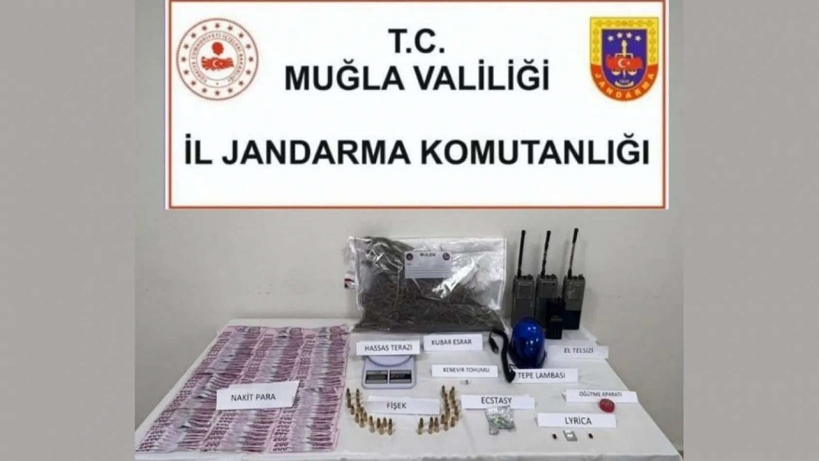 Muğla'da uyuşturucu ve ruhsatsız silah operasyonu: 11 şüpheli gözaltında