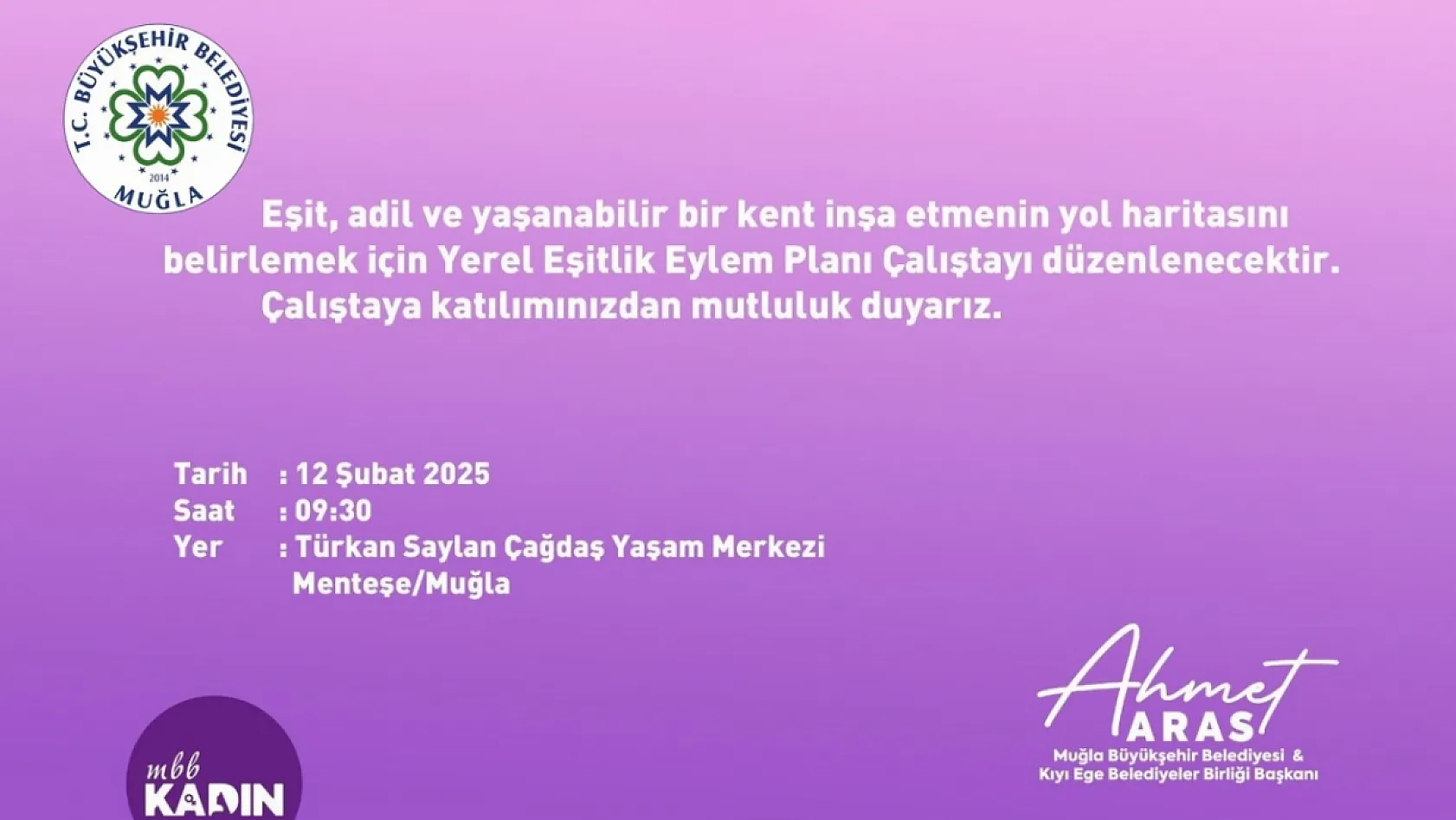 Büyükşehir'den Eşitlik İçin Önemli Adım:  'Yerel Eşitlik Eylem Planı Çalıştayı Yapılacak'