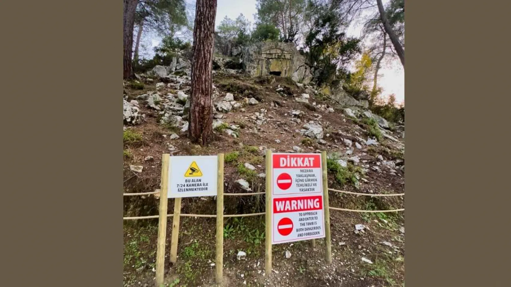 Marmaris'te 2 bin 500 yıllık kaya mezarı koruma altına alındı