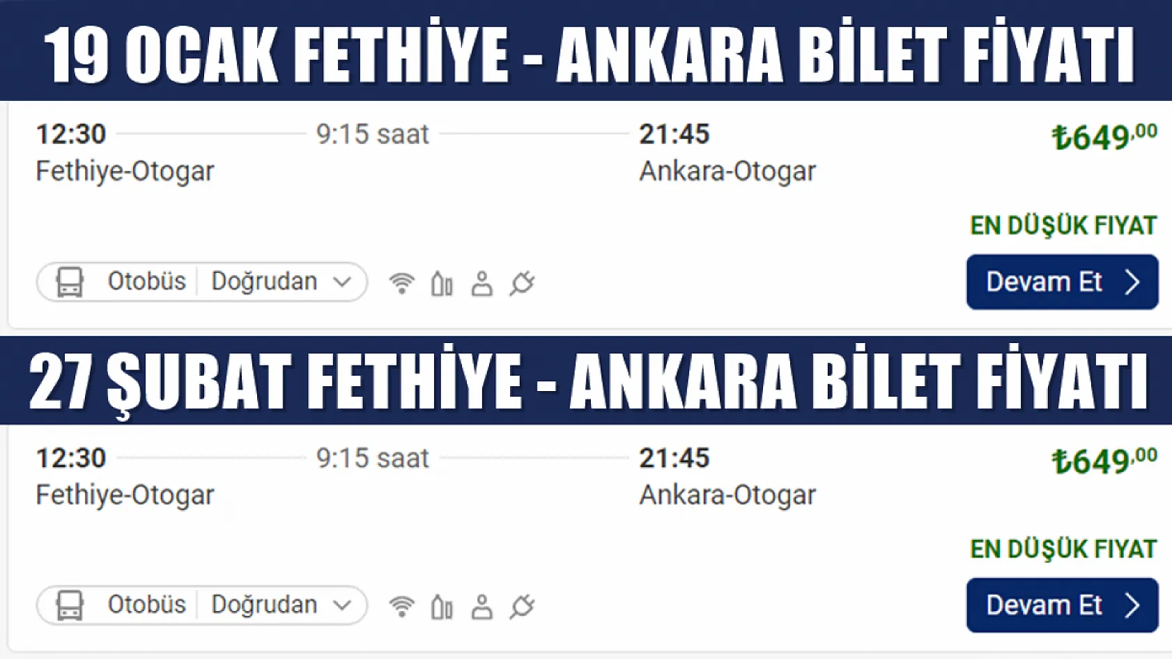 Fethiye-İstanbul otobüs fiyatına indirim geldi! 2024 indirimli otobüs bileti fiyatları…