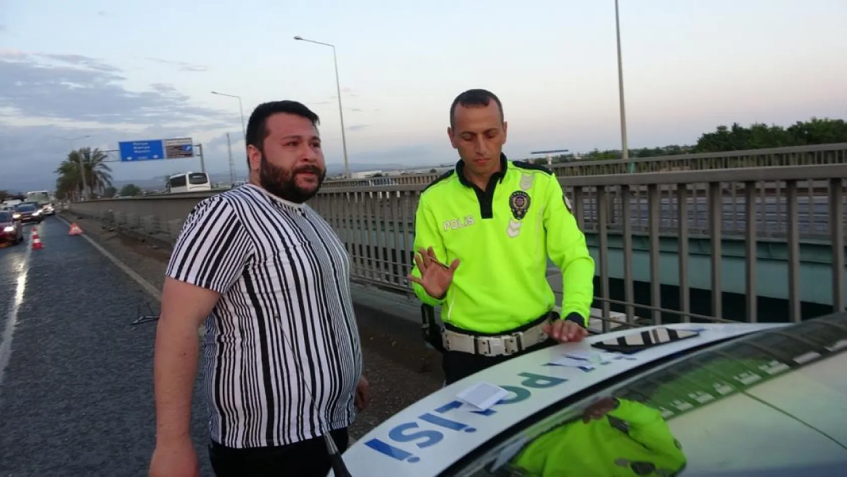 Köprüdeki feci kaza ucuz atlatıldı