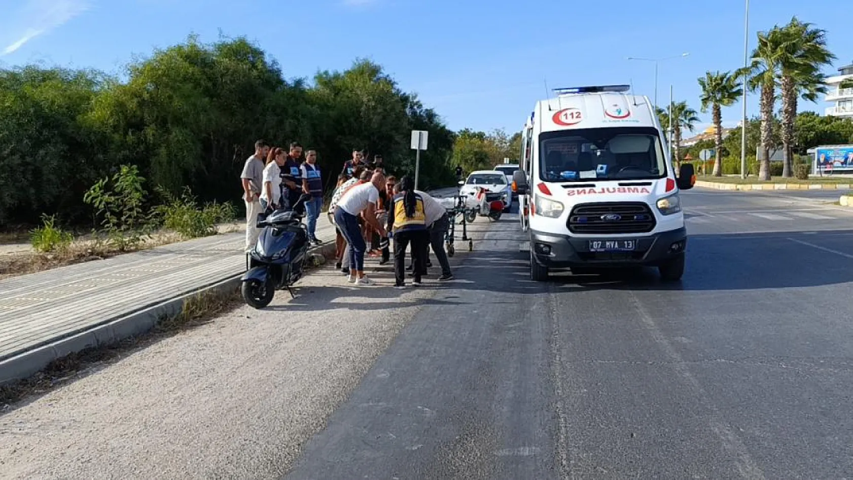İki motosiklet çarpıştı: 1 yaralı