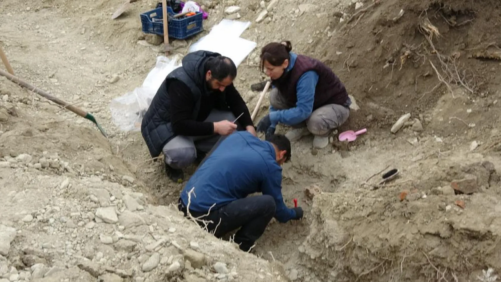 İnsan kemikleri bulunan bölgedeki saha çalışmaları tamamlandı