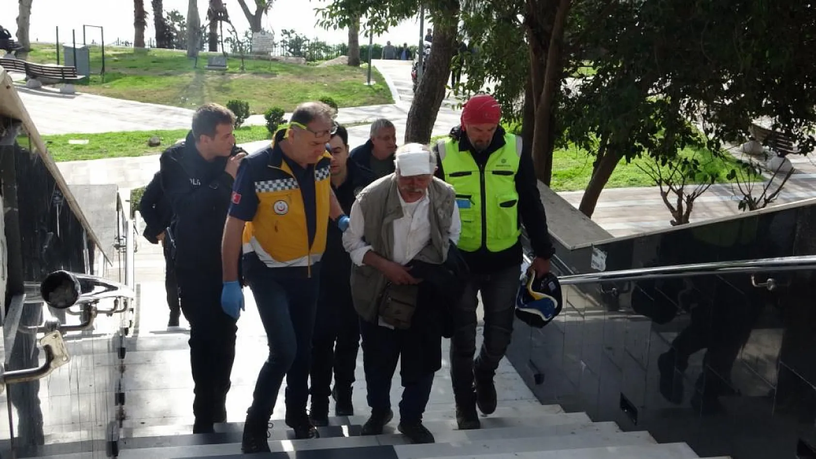 Alkol alıp falezlerden düştü, sağlık görevlisine 'Sen de her şeye karışıyorsun' dedi
